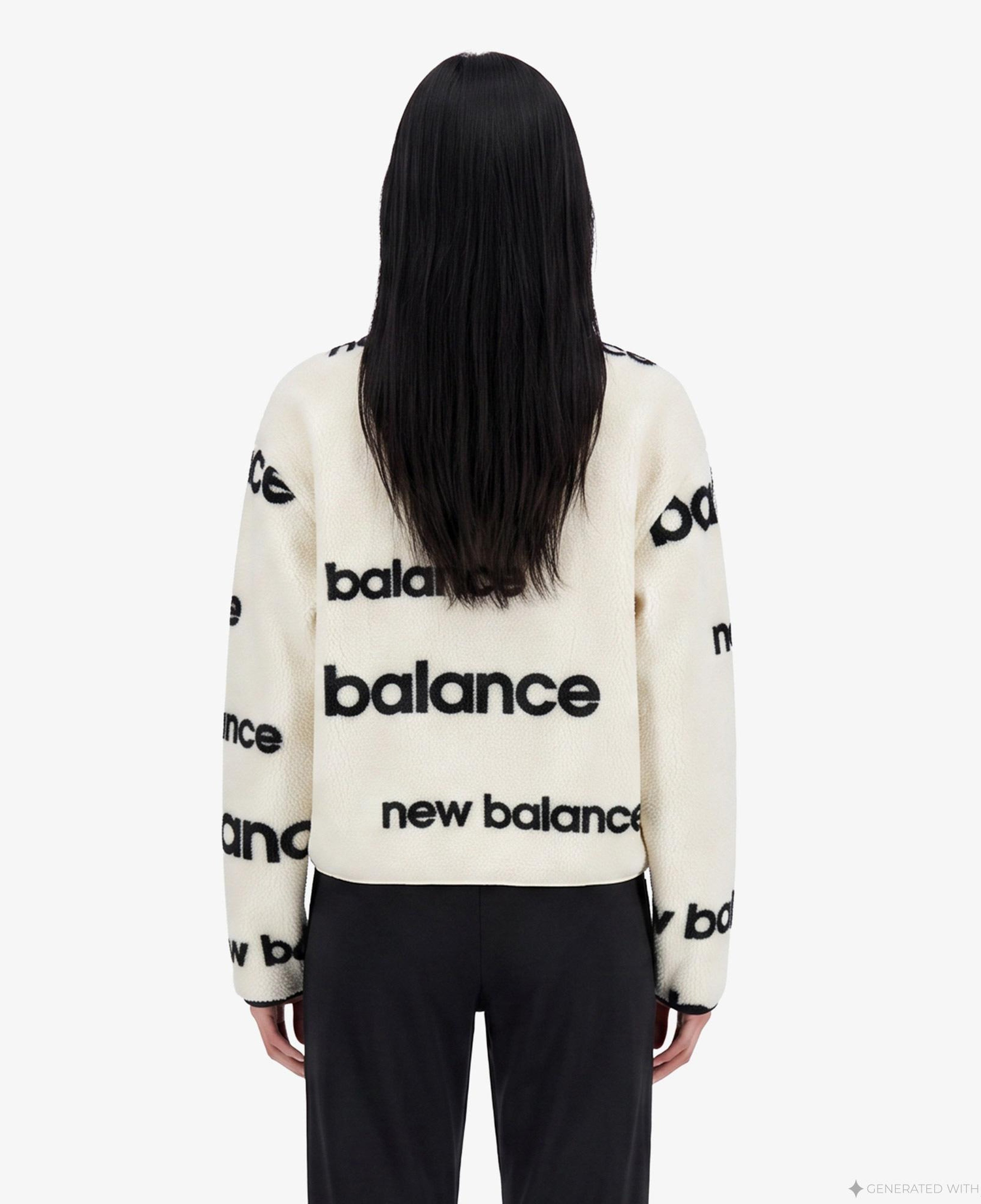 New Balance Kadın Beyaz Sweatshirt