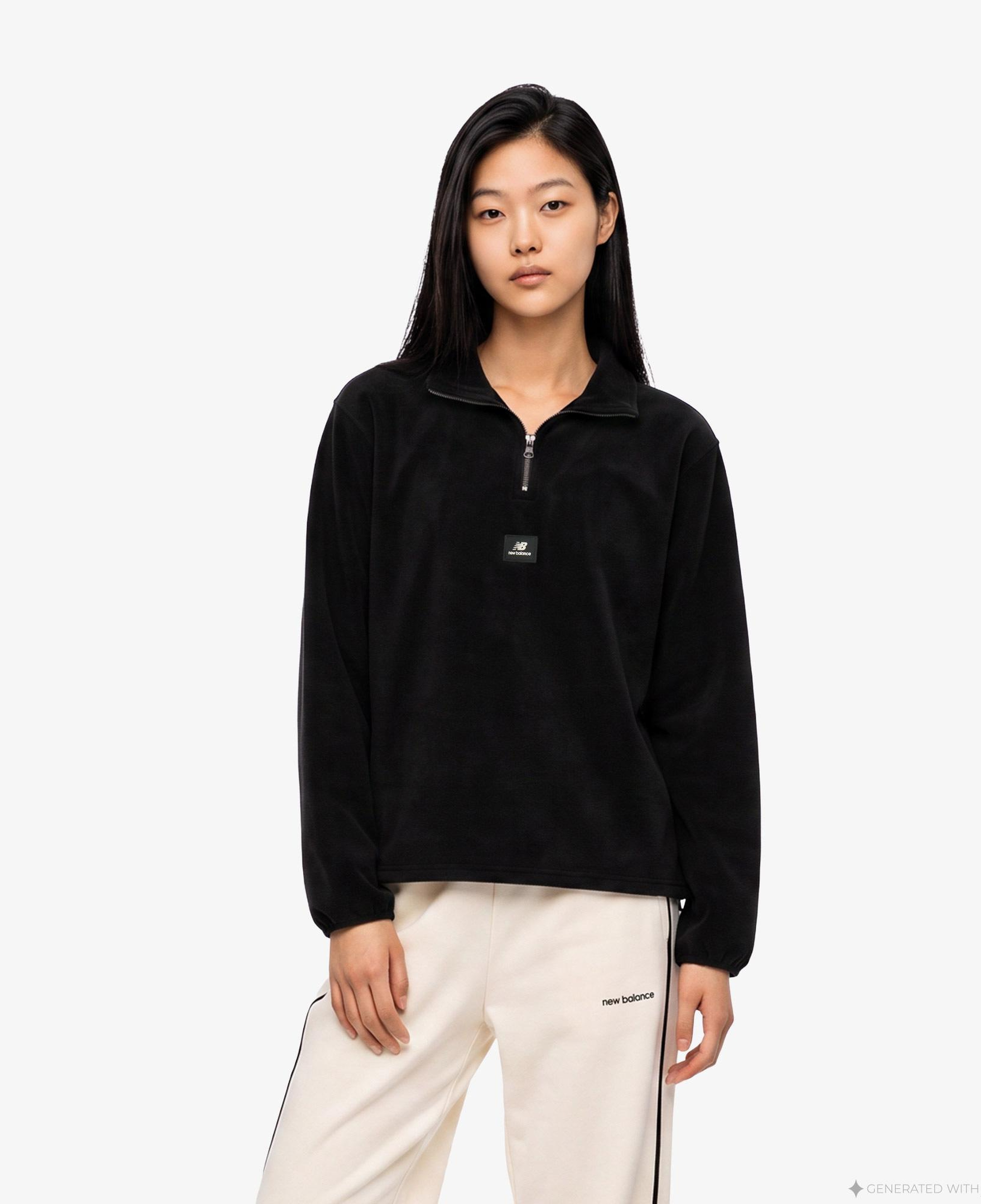New Balance Erkek Siyah Sweatshirt