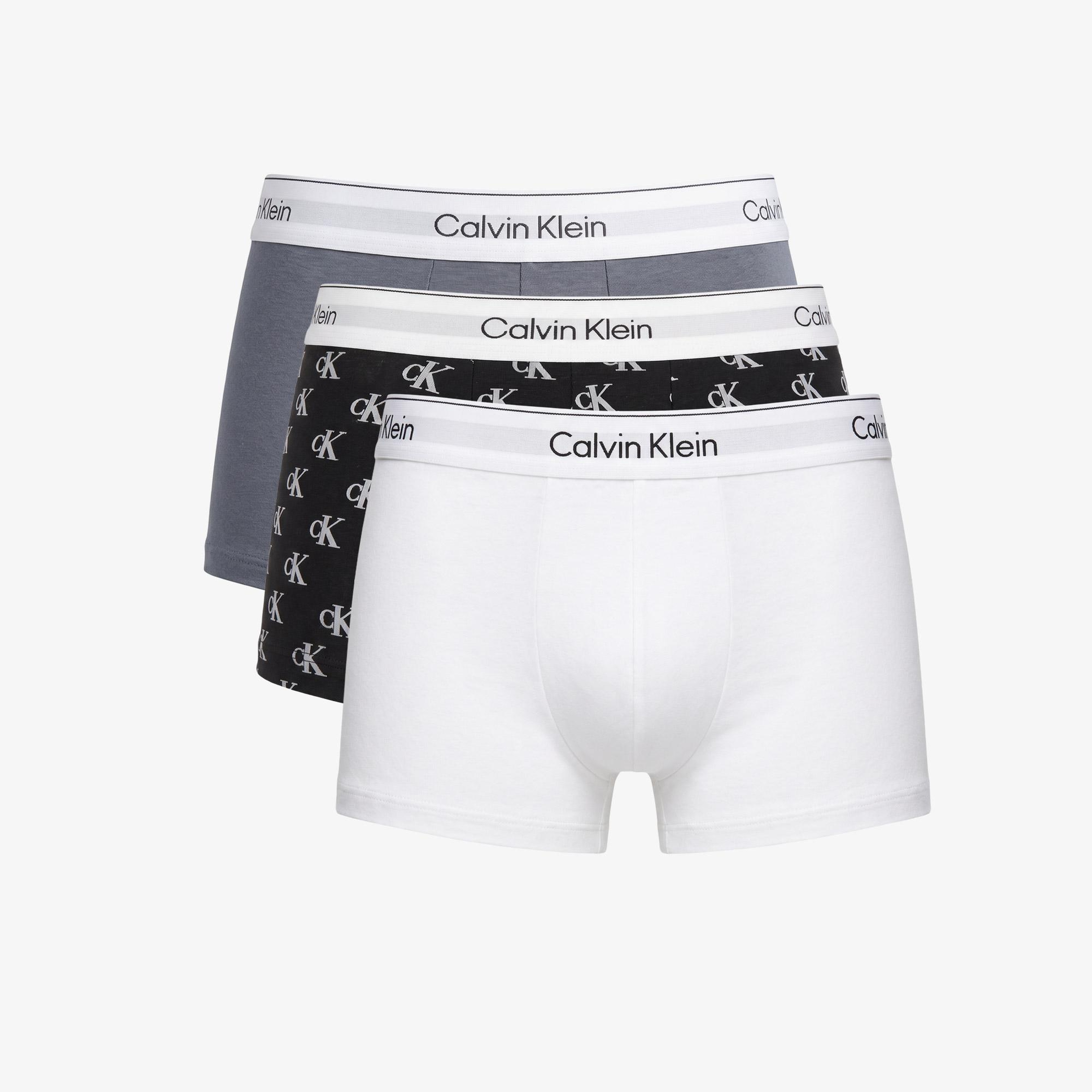 Calvin Klein Low Rise Trunk 3'lü Erkek Mavi Boxer