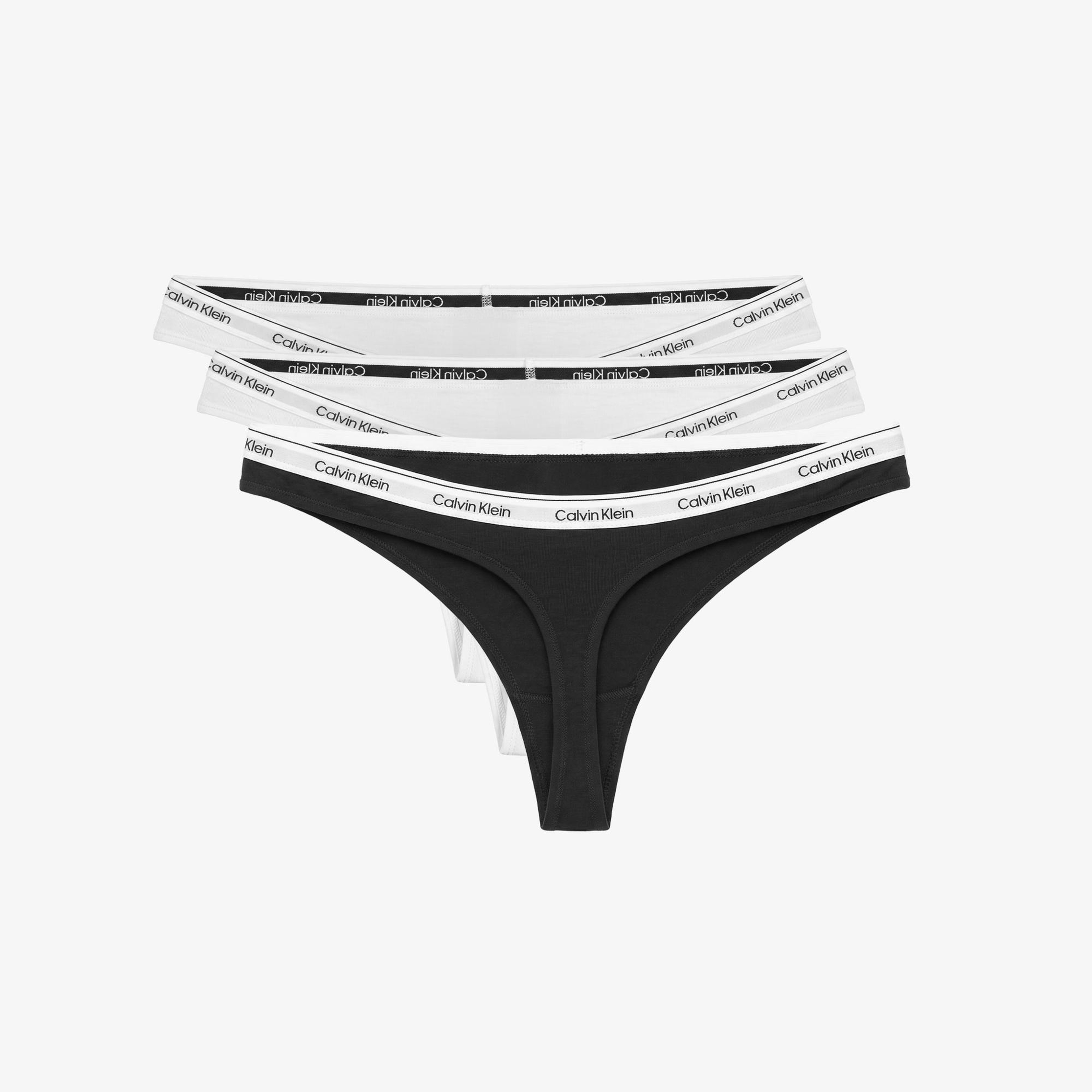 Calvin Klein Thong 3'lü Kadın Mavi Külot
