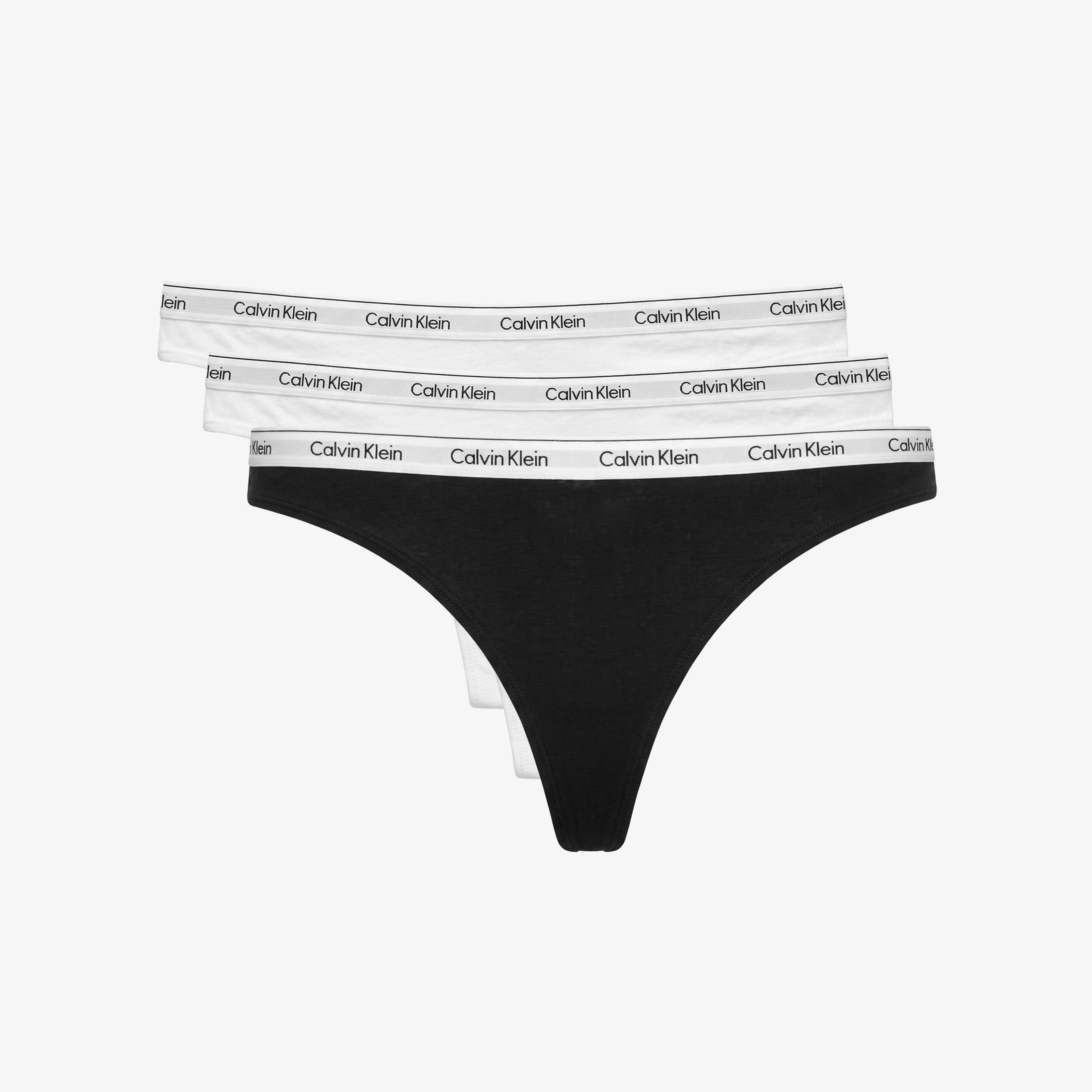 Calvin Klein Thong 3'lü Kadın Mavi Külot