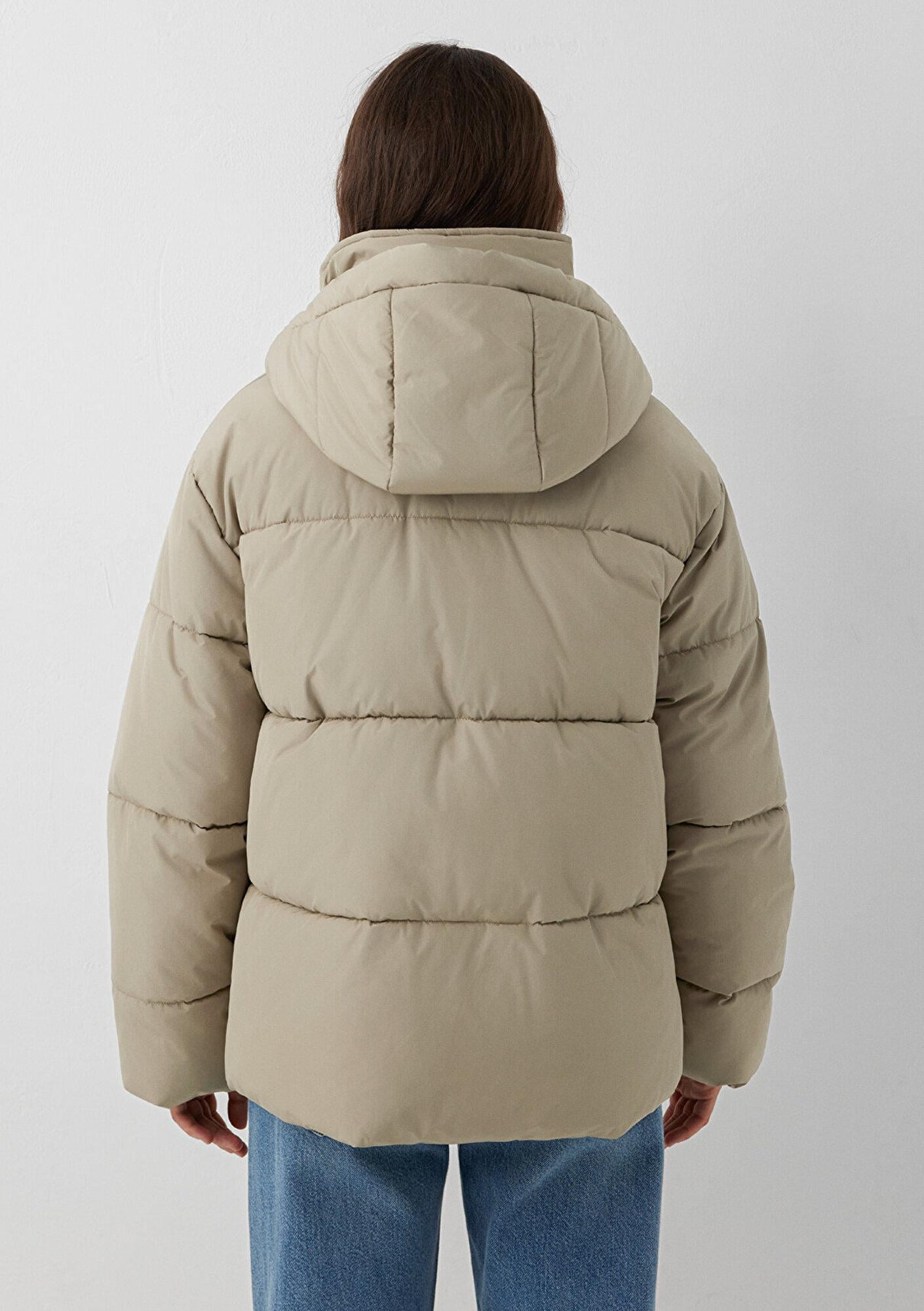 Mavi Su İtici Kapüşonlu Bej Şişme Mont Regular Fit / Normal Kesim 1110862-70360