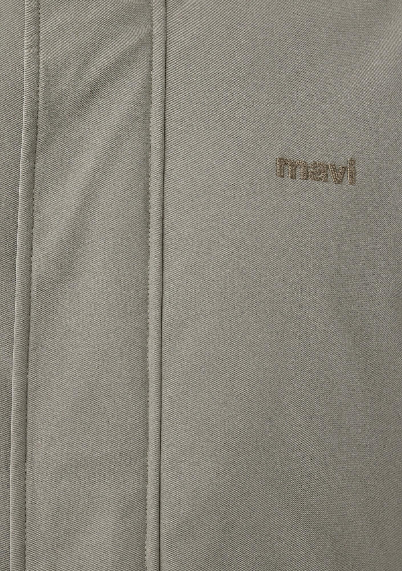 Mavi Kapüşonlu Haki Şişme Mont Loose Fit / Bol Rahat Kesim 0110833-70321