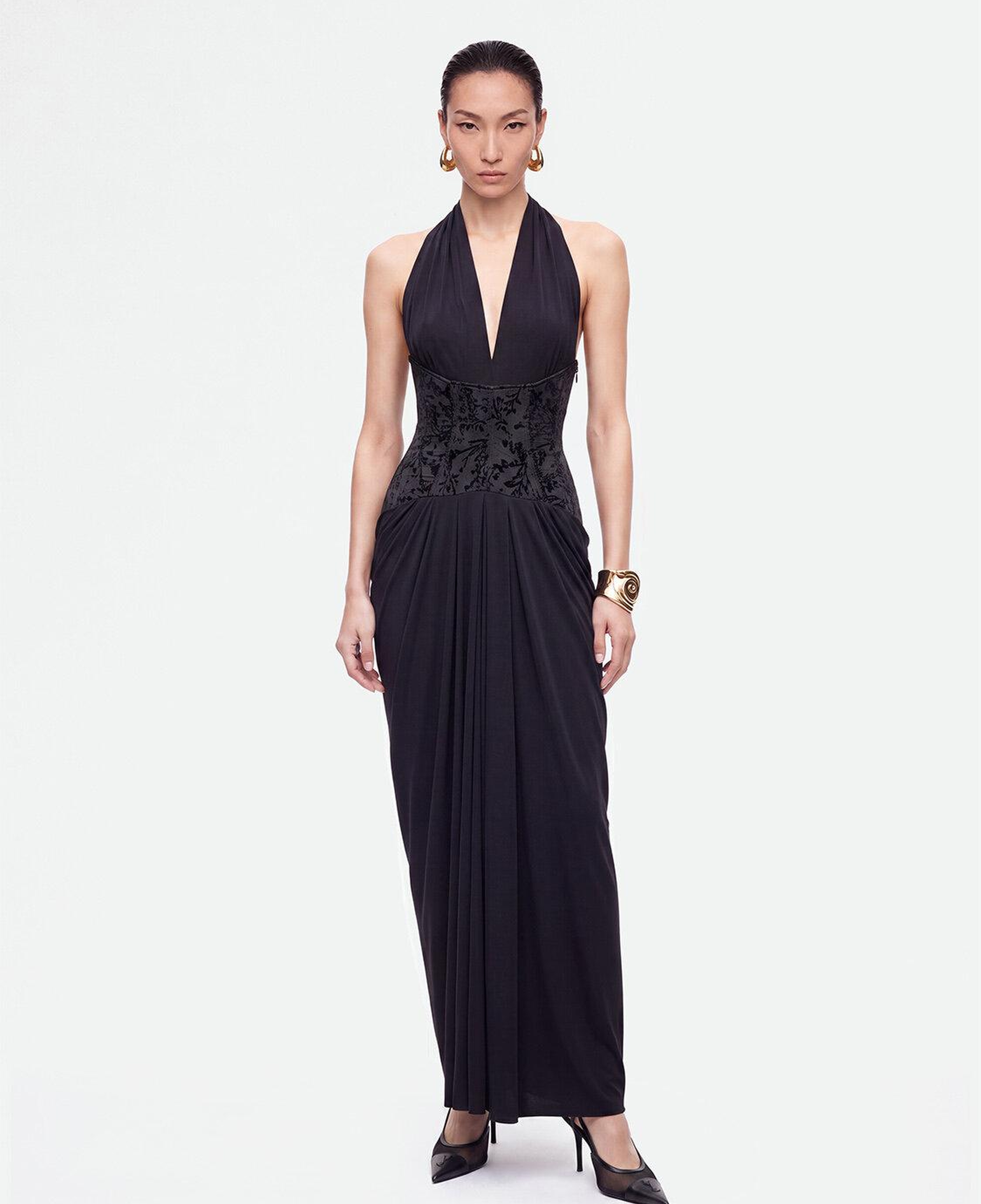 Halter Yaka Maxi Elbise