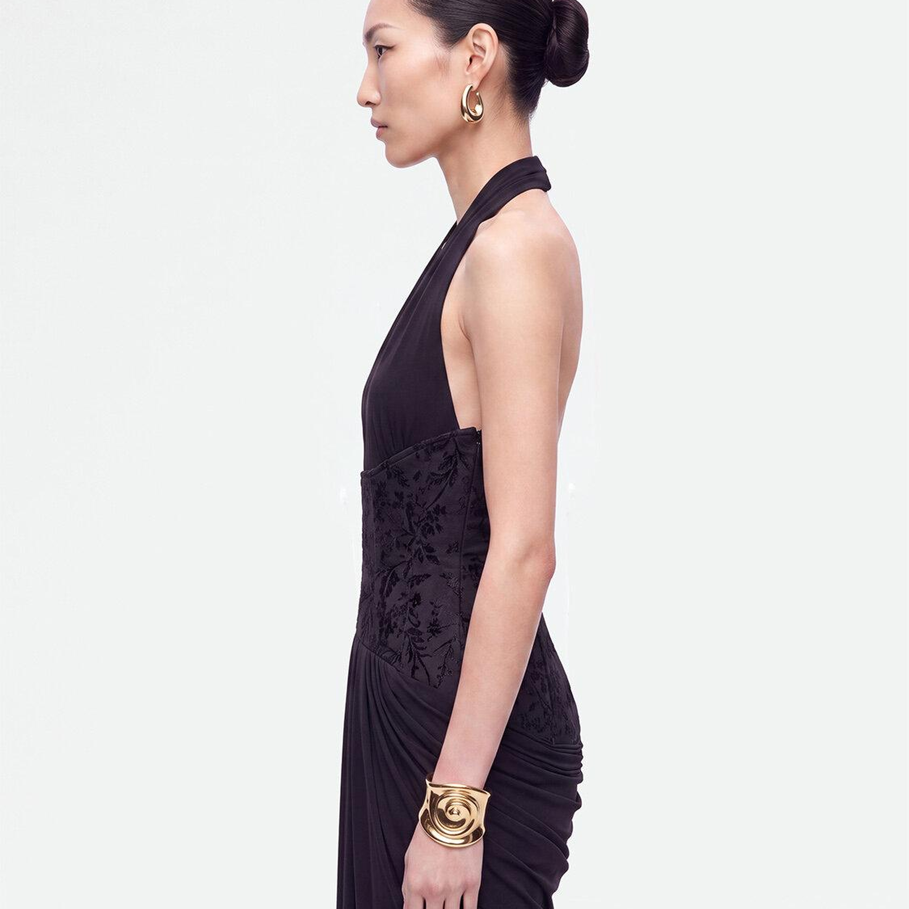 Halter Yaka Maxi Elbise