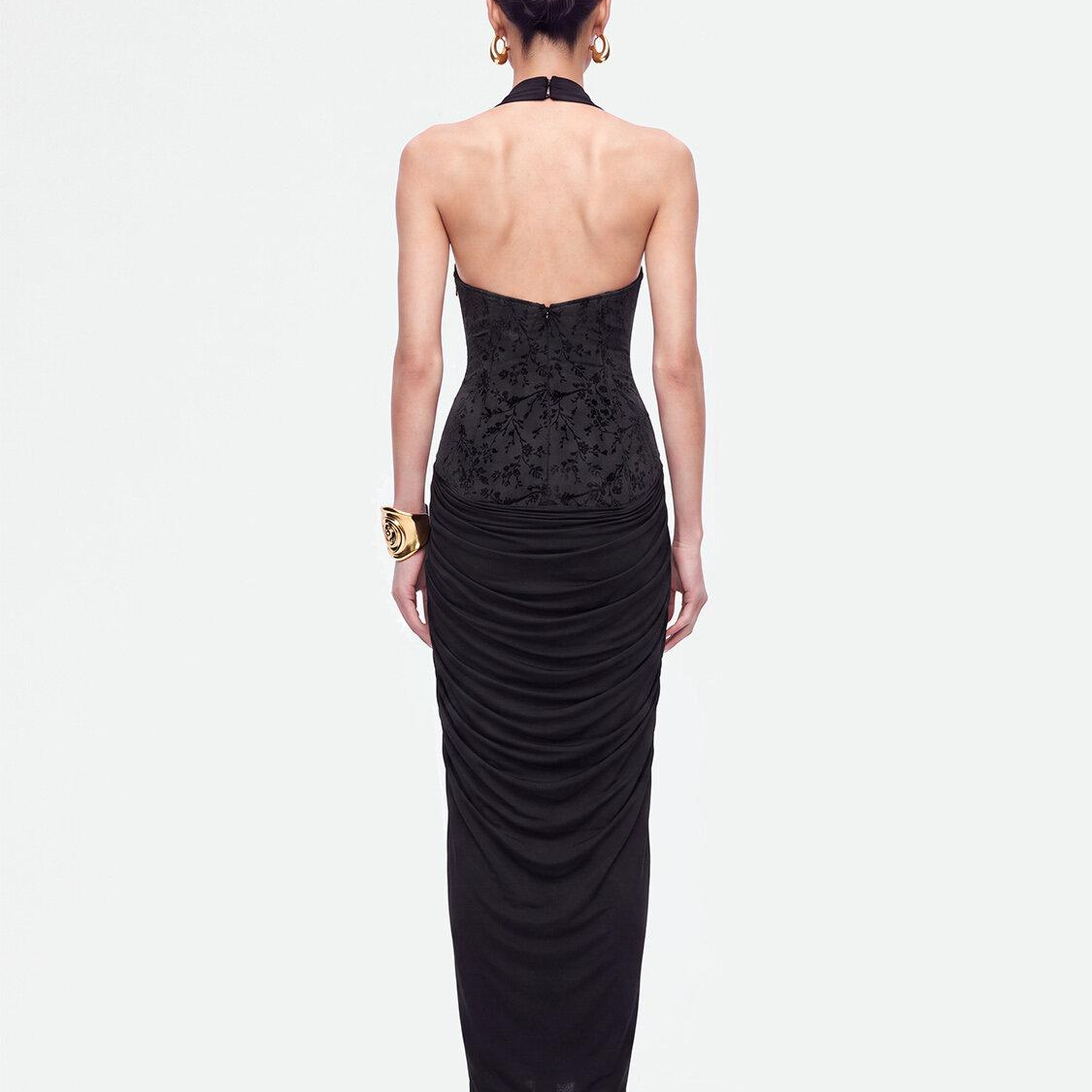 Halter Yaka Maxi Elbise
