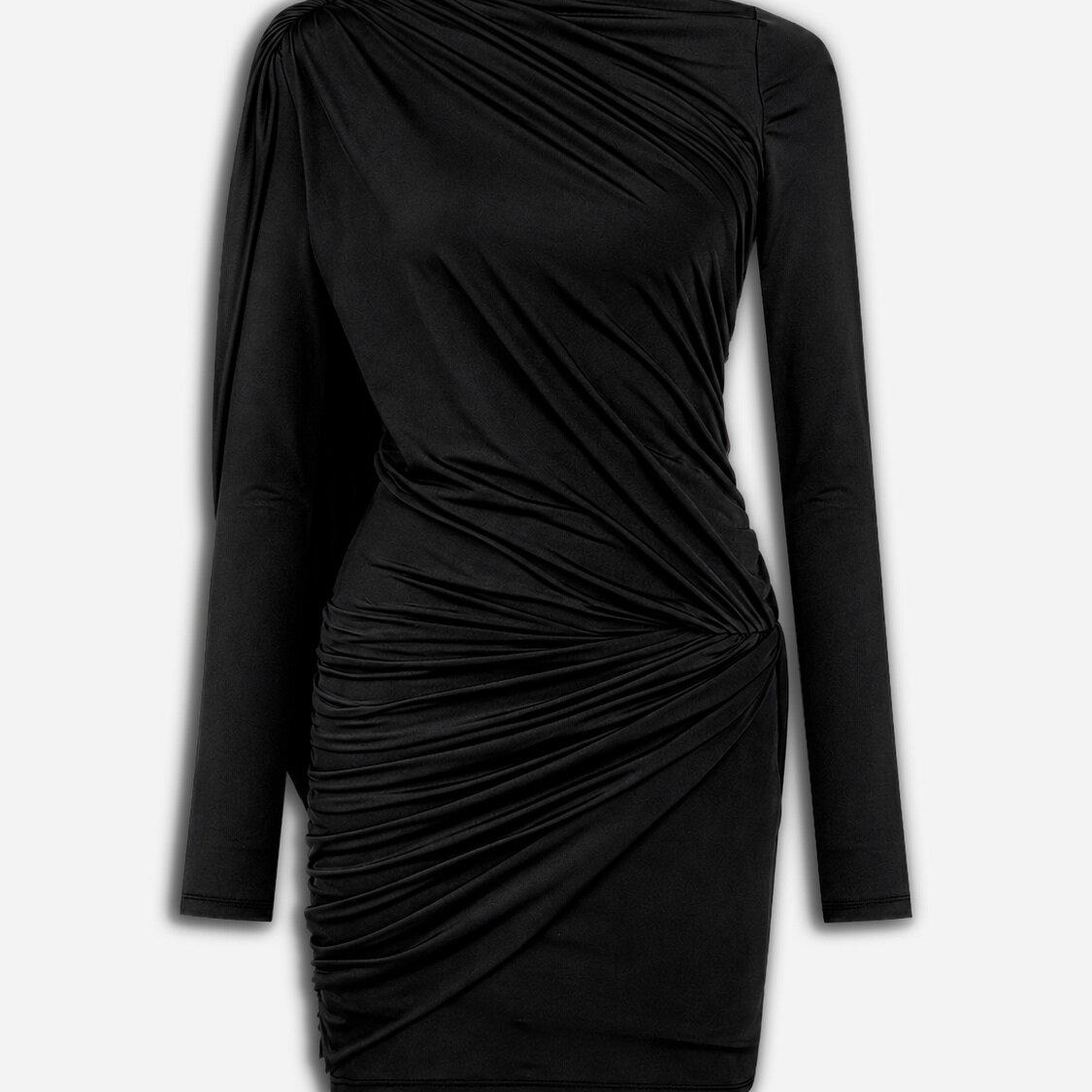 Drape Detaylı Mini Elbise