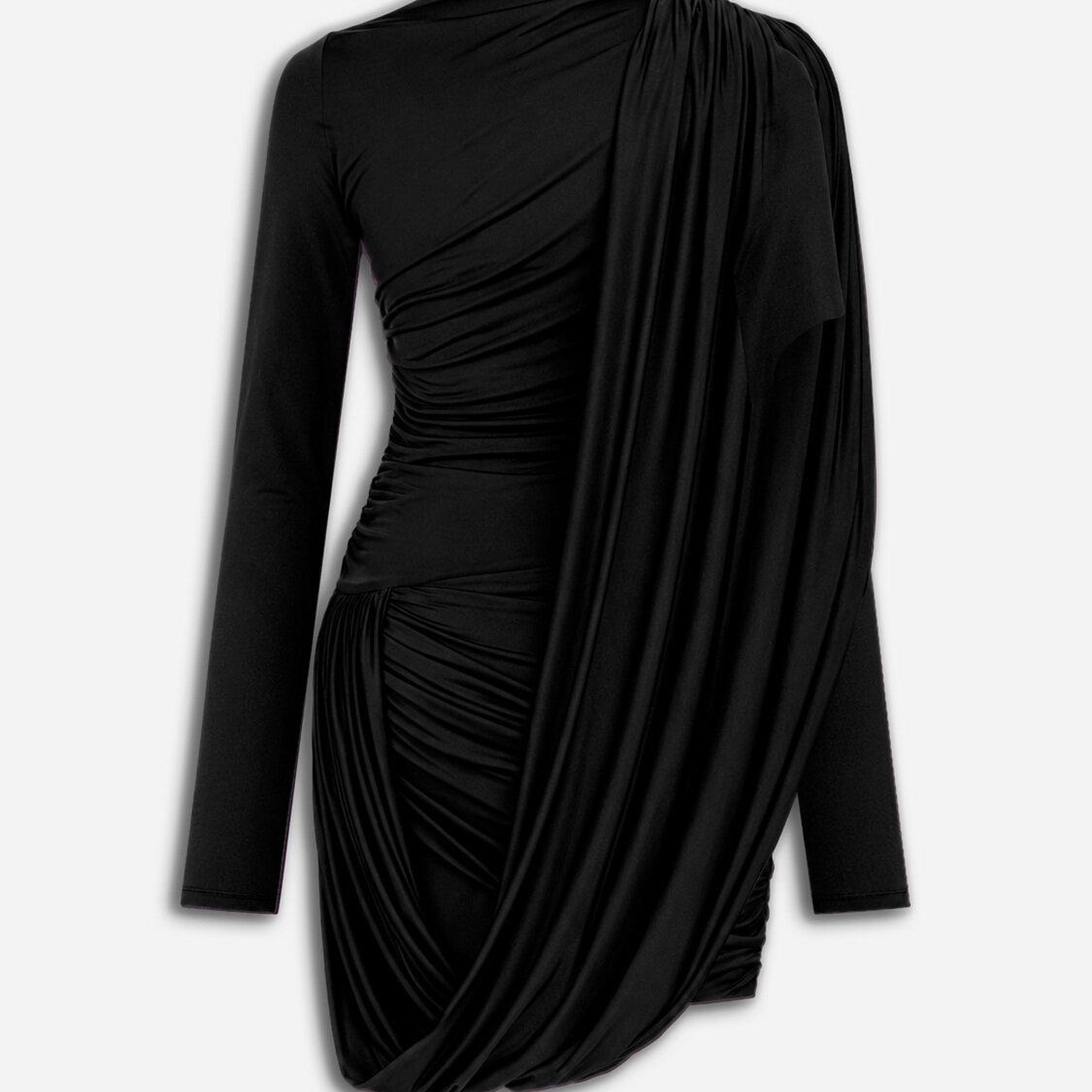 Drape Detaylı Mini Elbise