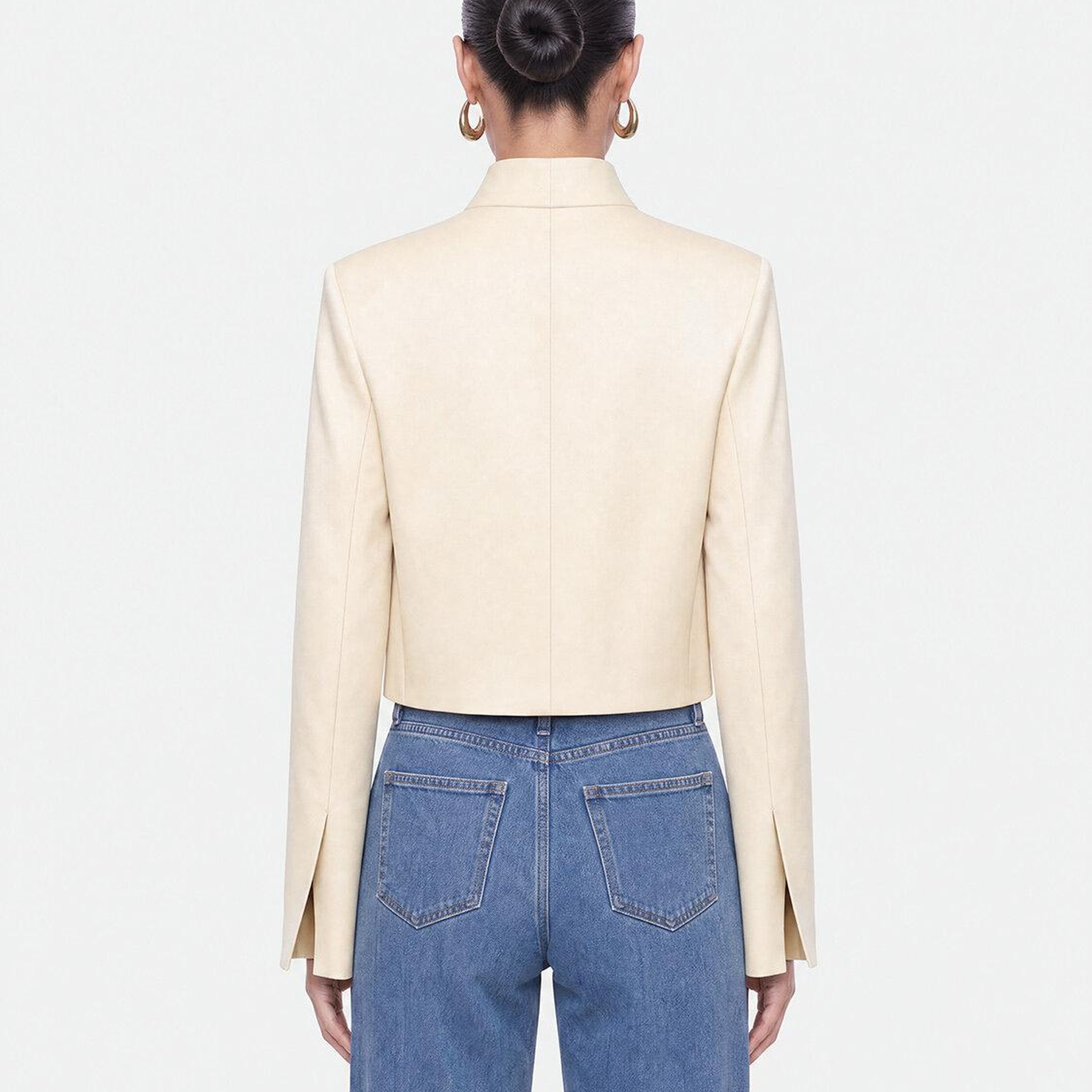 Nakış Detaylı Crop Ceket