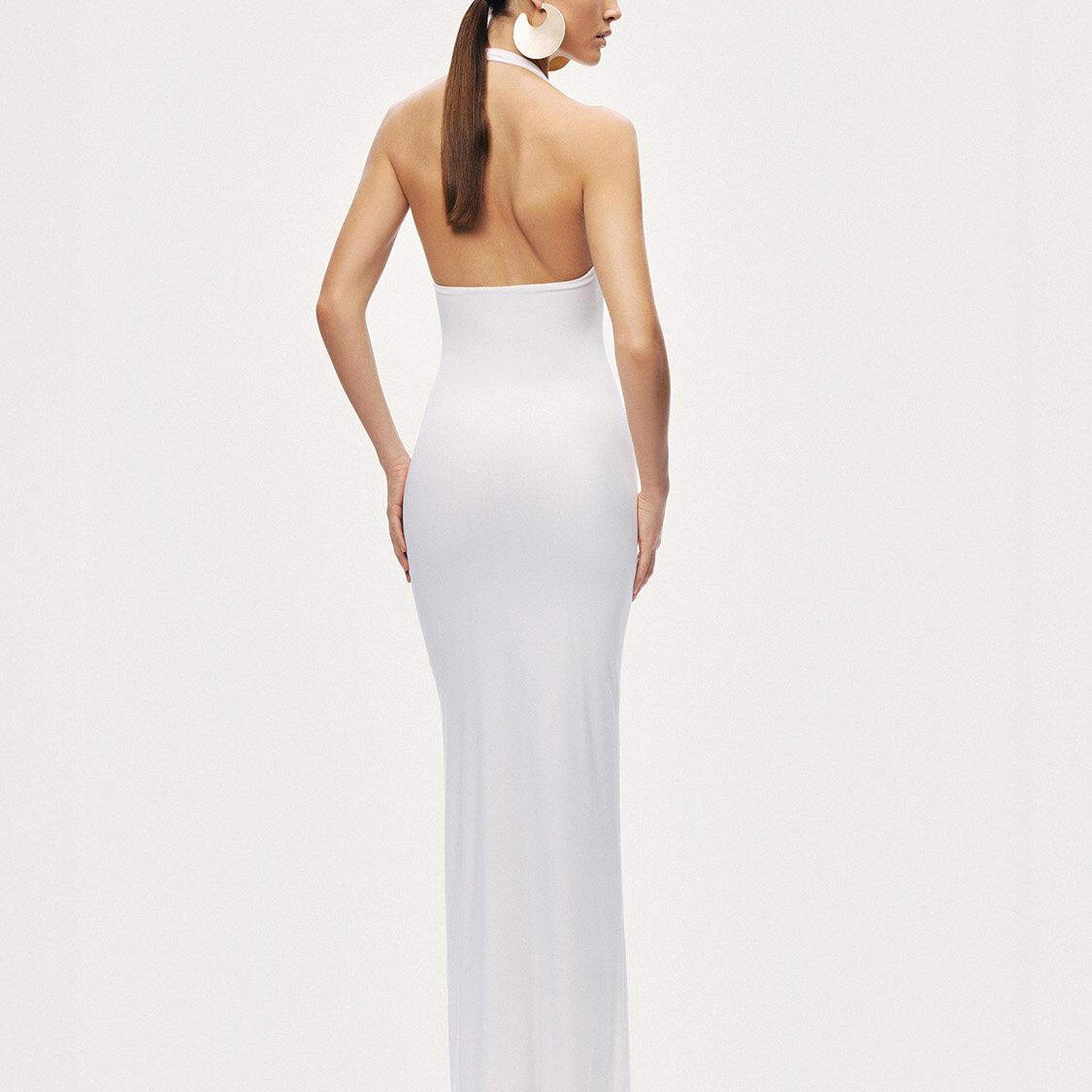 Drape ve Aksesuarlı Maxi Elbise