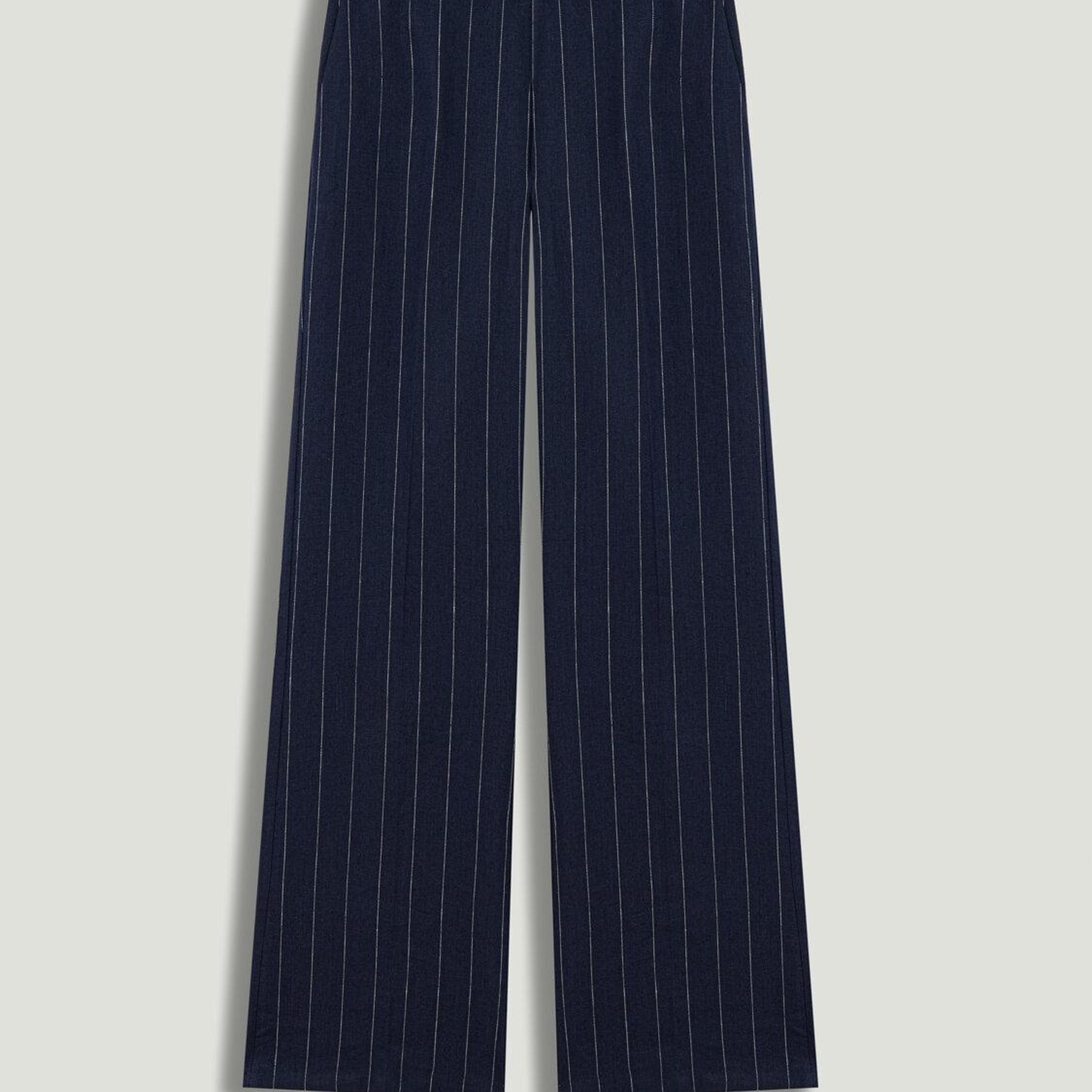 Çizgili Geniş Paça Pantolon