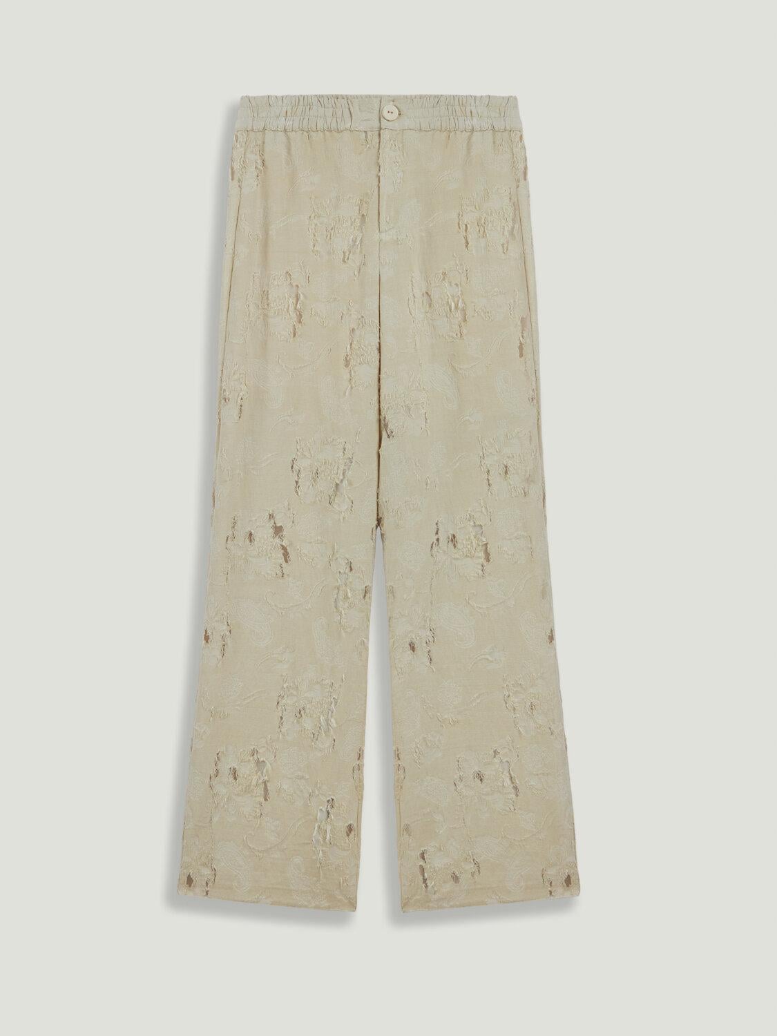 Jakar Detaylı Geniş Paça Pantolon