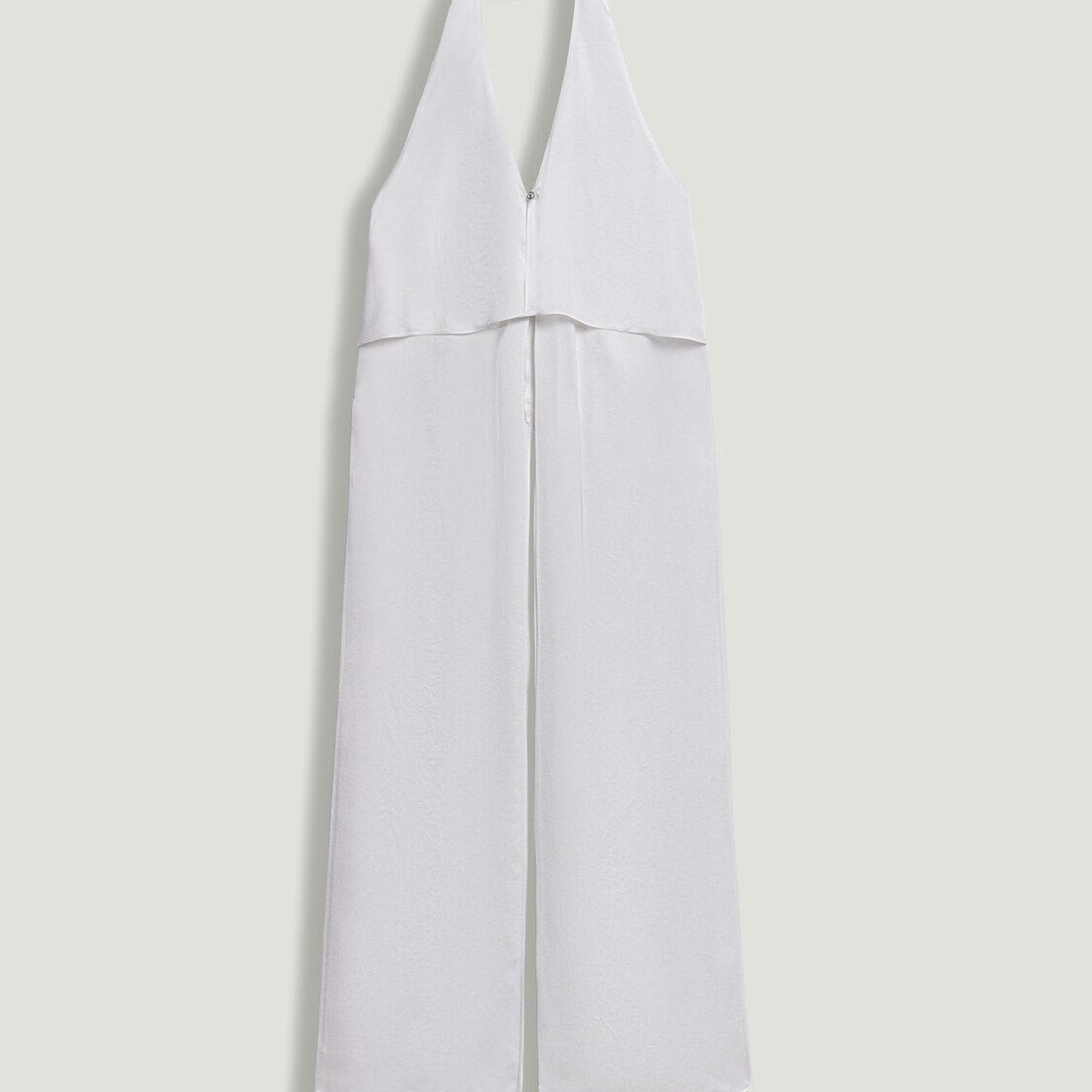 Halter Yaka Yırtmaçlı Bluz