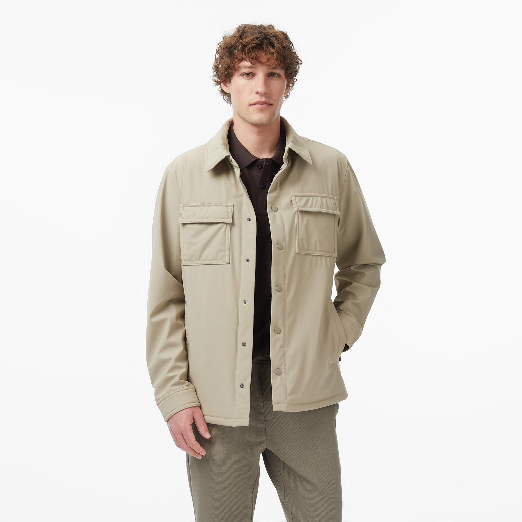 Nautica Erkek Bej Regular Fit Su Geçirmez Ceket