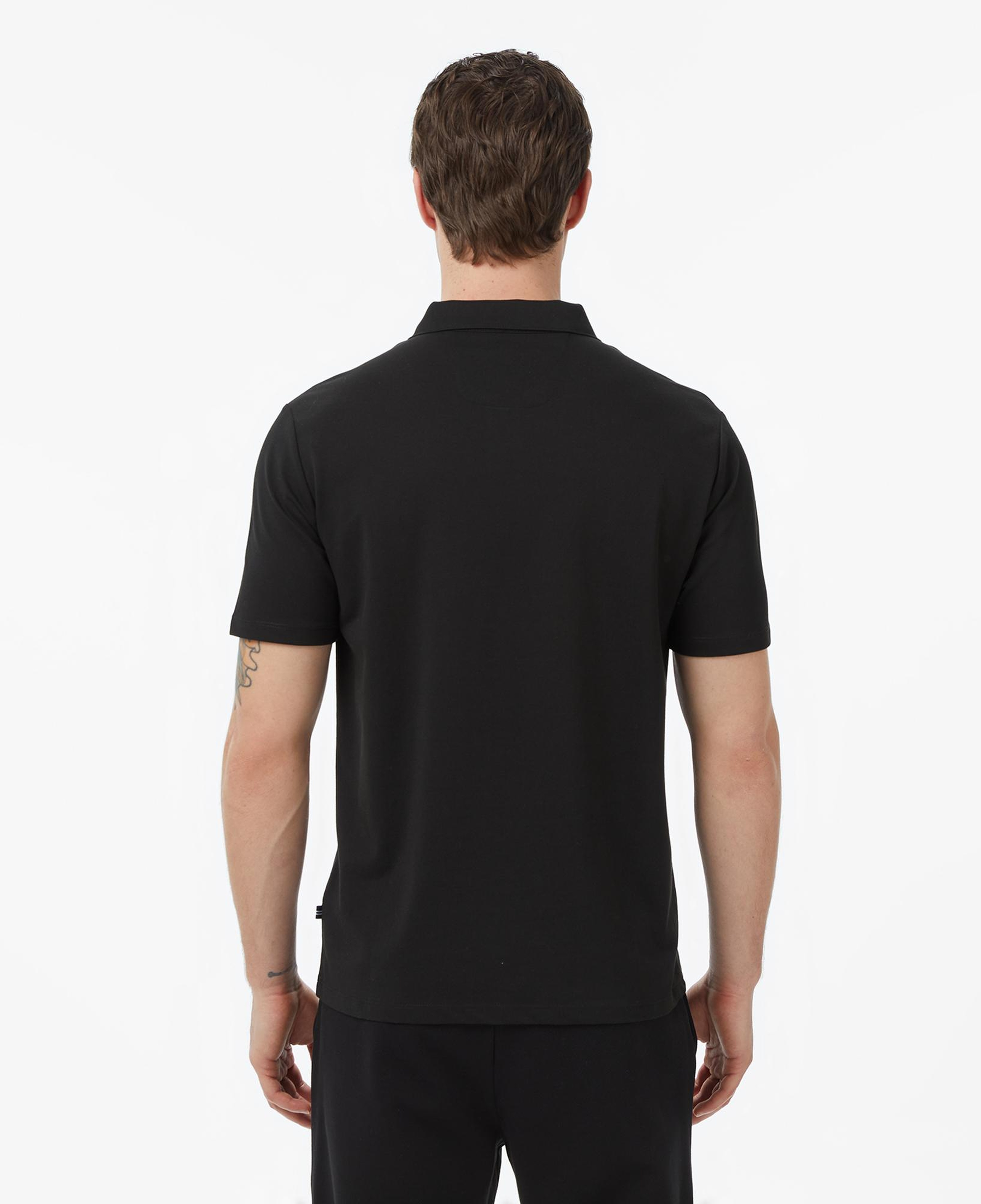 Nautica Erkek Siyah Regular Fit Polo Yaka T-Shirt