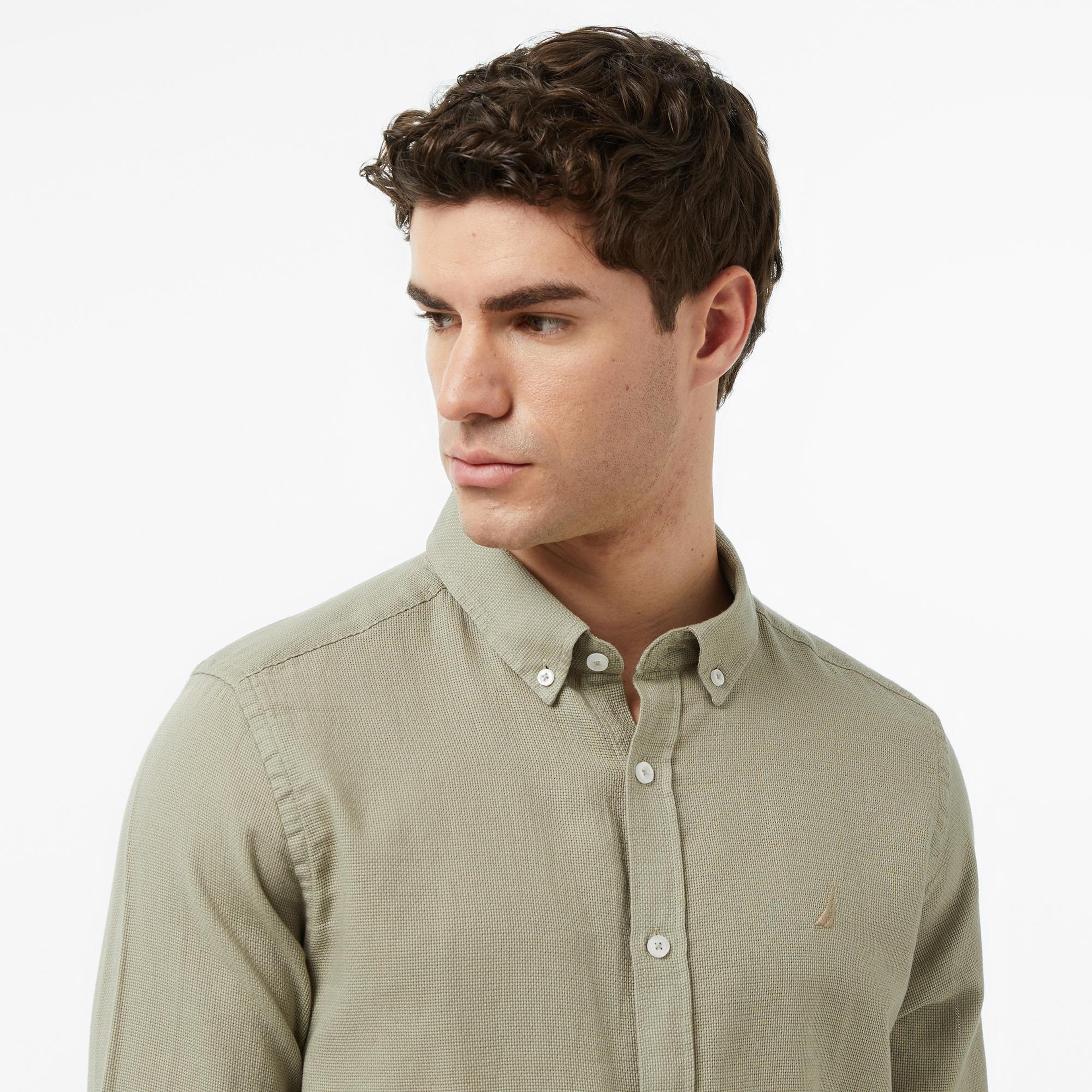 Nautica Erkek Yeşil Regular Fit Gömlek