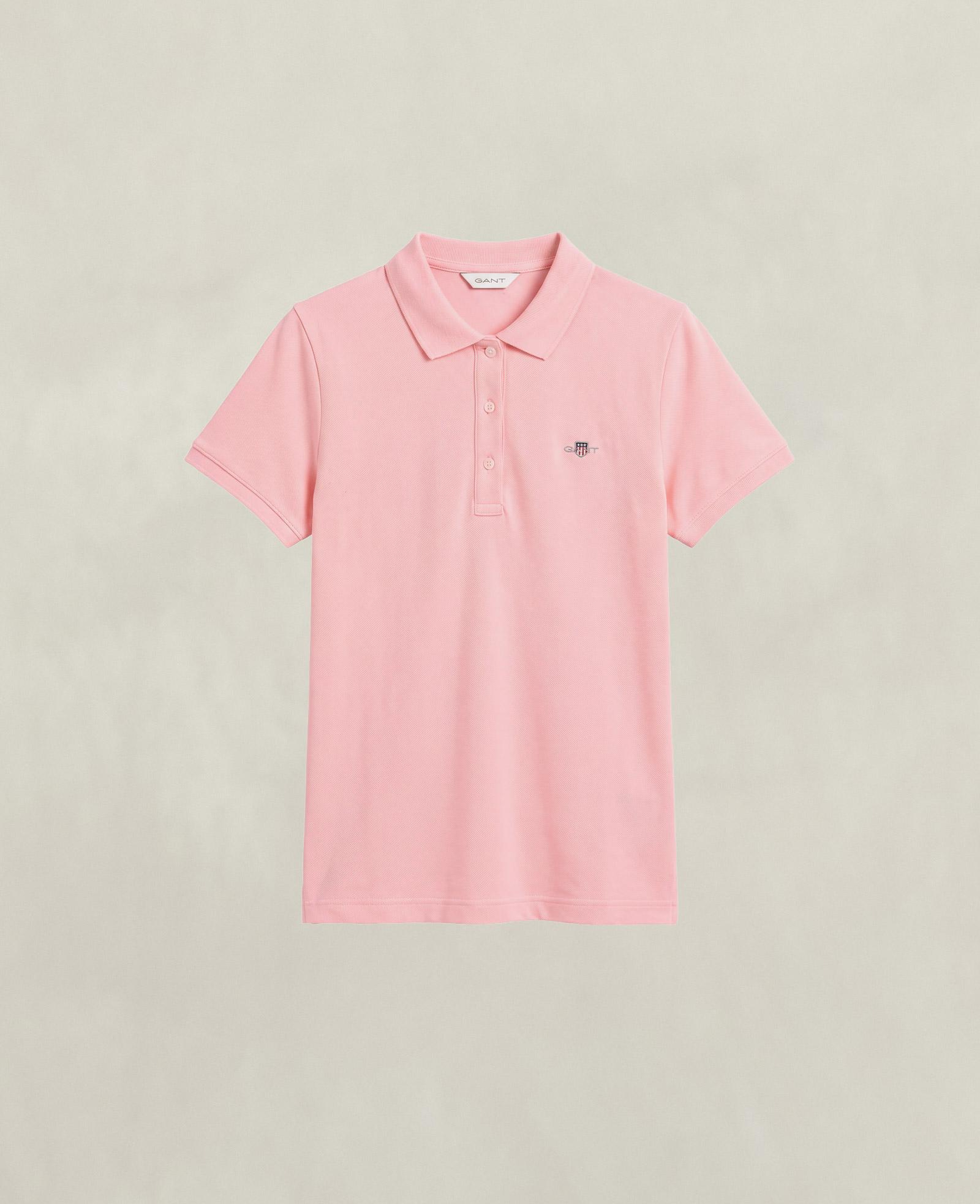 GANT Kadın Pembe Regular Fit Logolu Polo Yaka T-Shirt