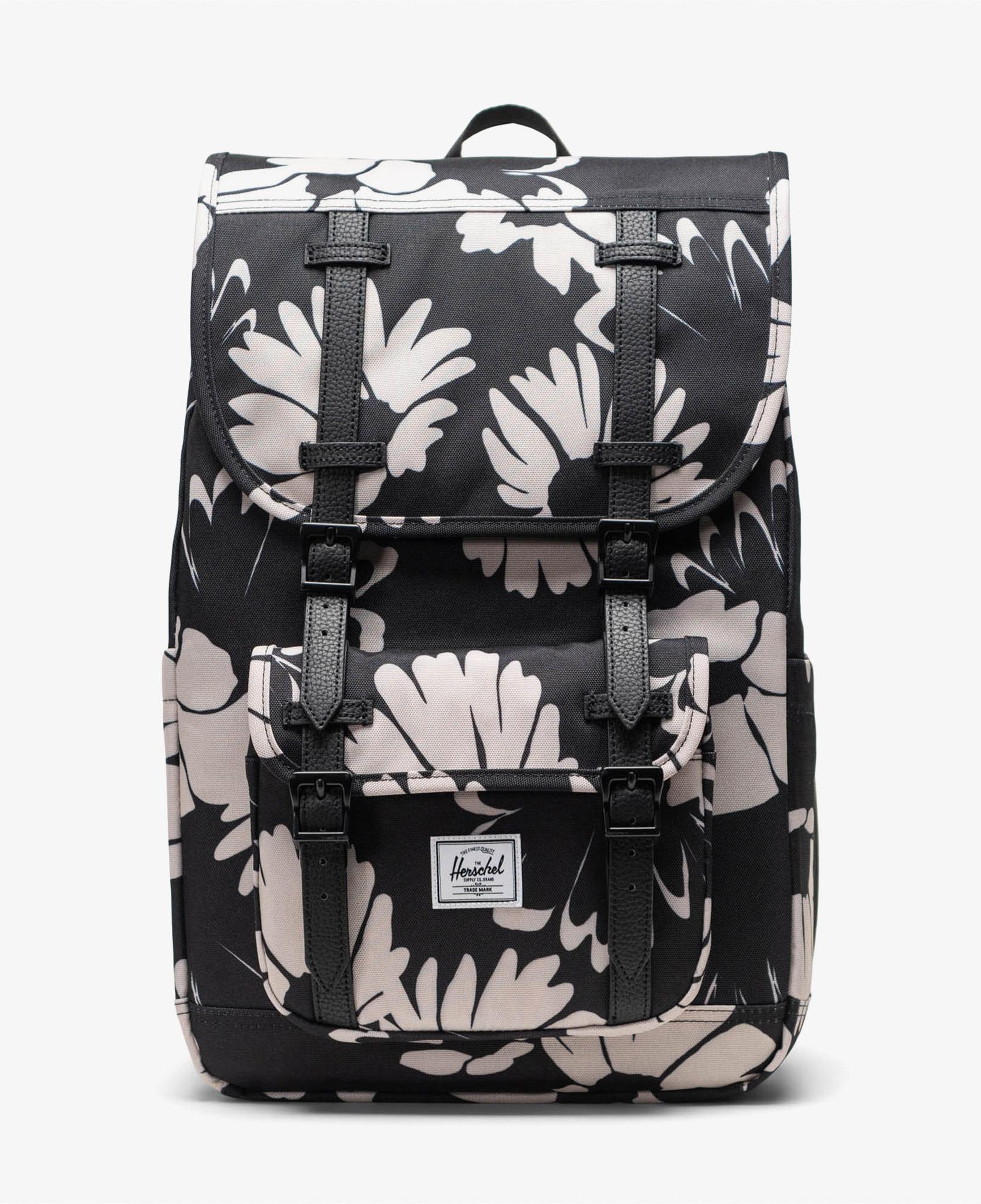 Herschel Little America Mid Flowers Unisex Siyah Sırt Çantası