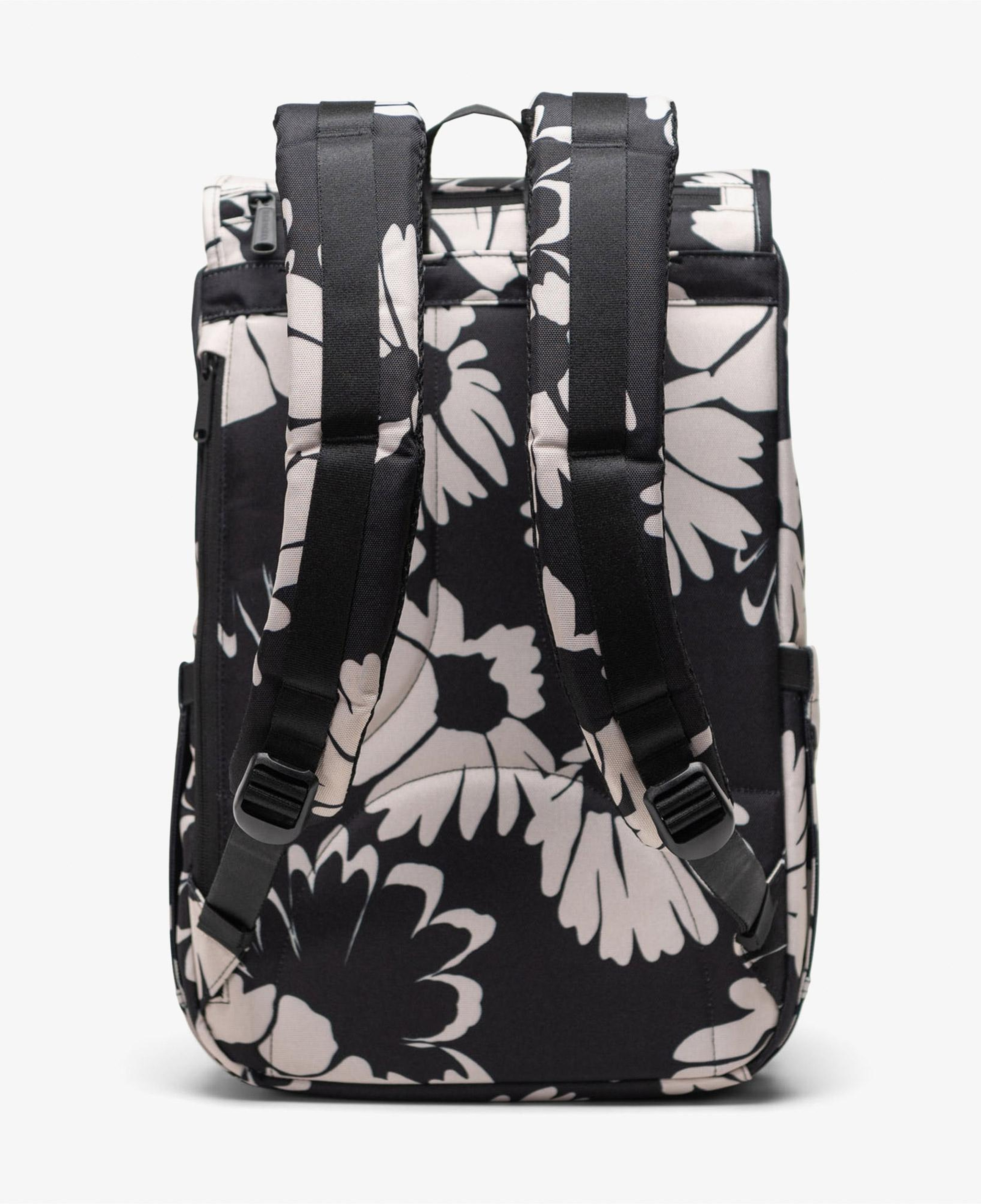 Herschel Little America Mid Flowers Unisex Siyah Sırt Çantası