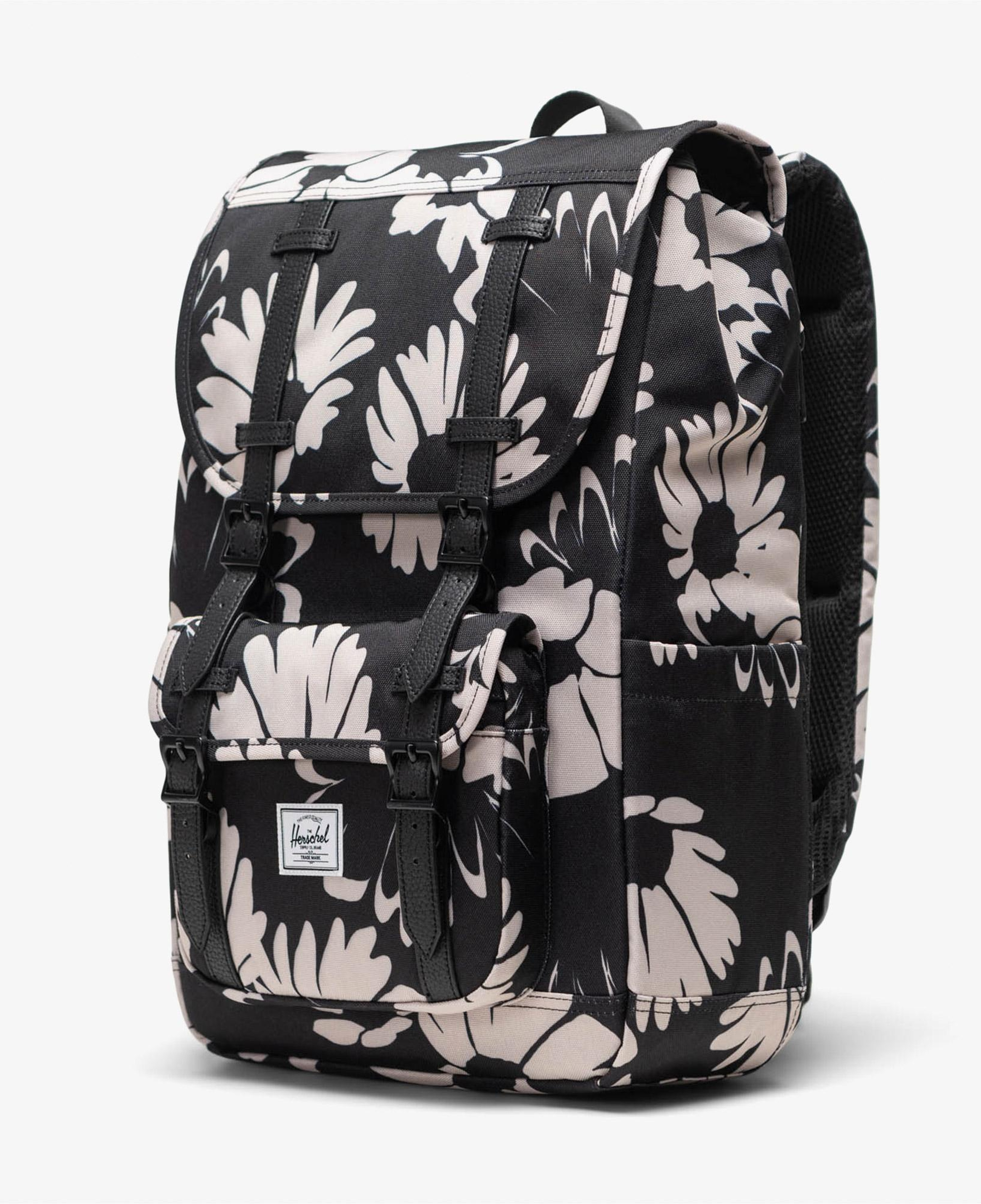 Herschel Little America Mid Flowers Unisex Siyah Sırt Çantası