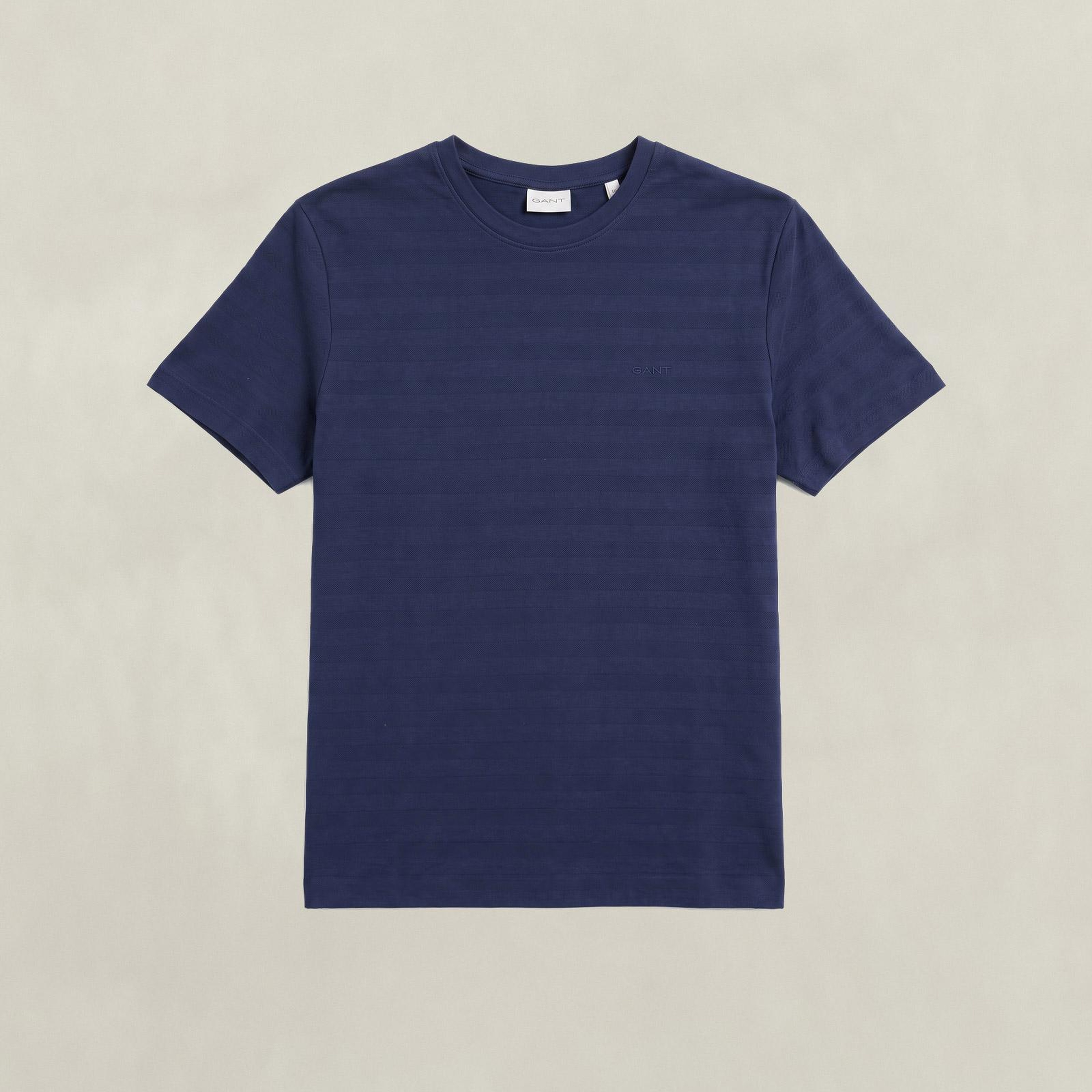 GANT Erkek Lacivert Bisiklet Yaka Regular Fit T-Shirt