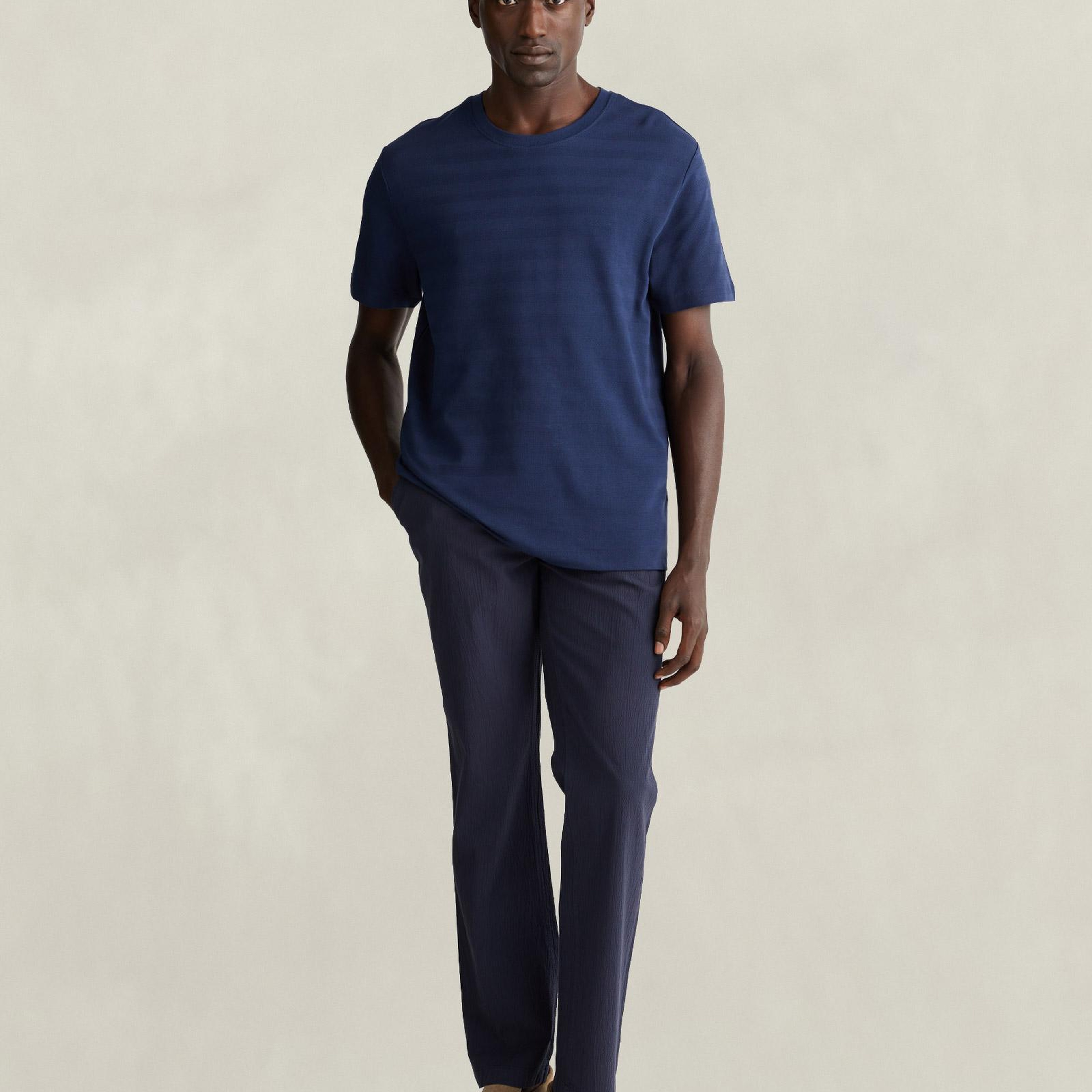 GANT Erkek Lacivert Bisiklet Yaka Regular Fit T-Shirt