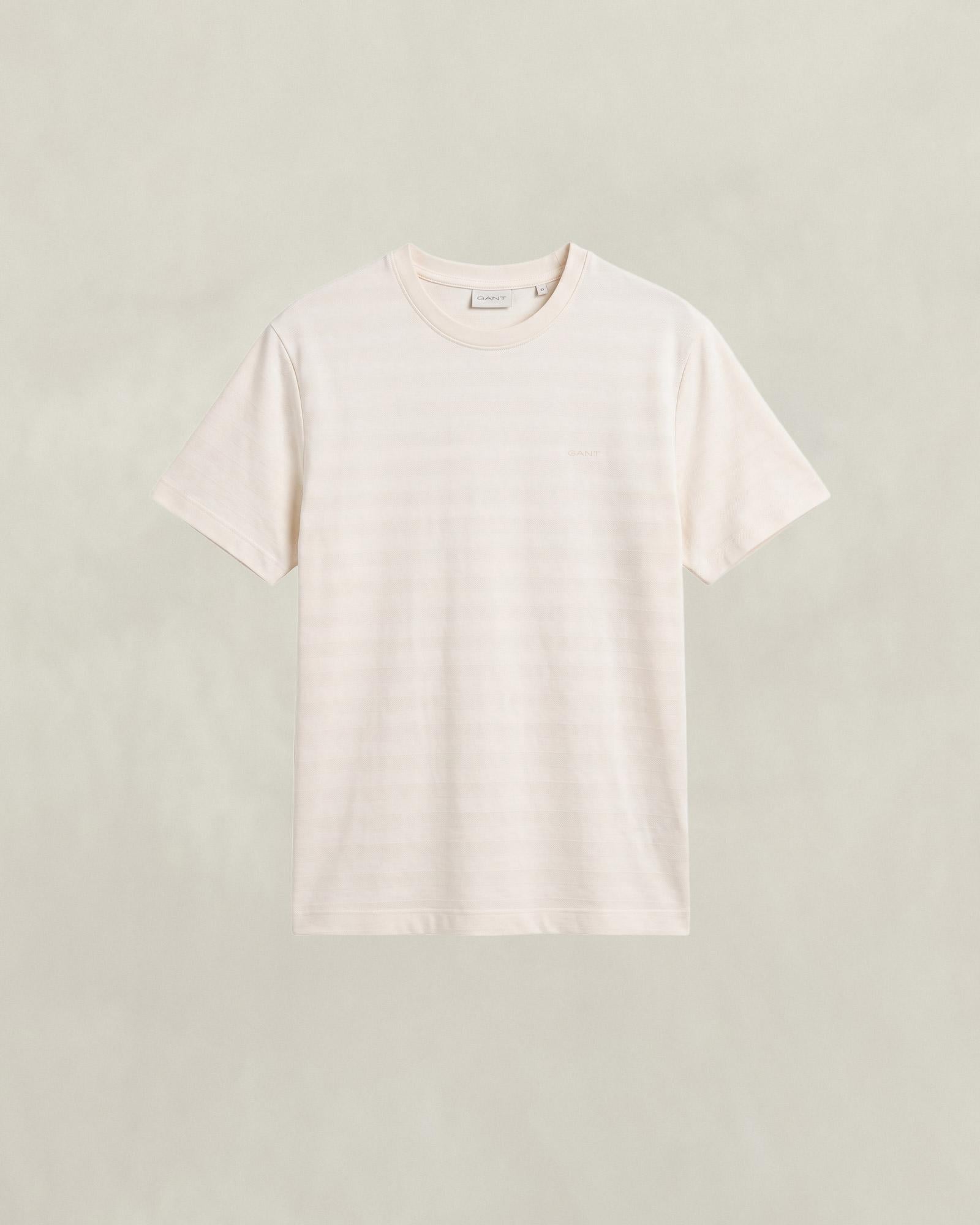 GANT Erkek Krem Bisiklet Yaka Regular Fit T-Shirt