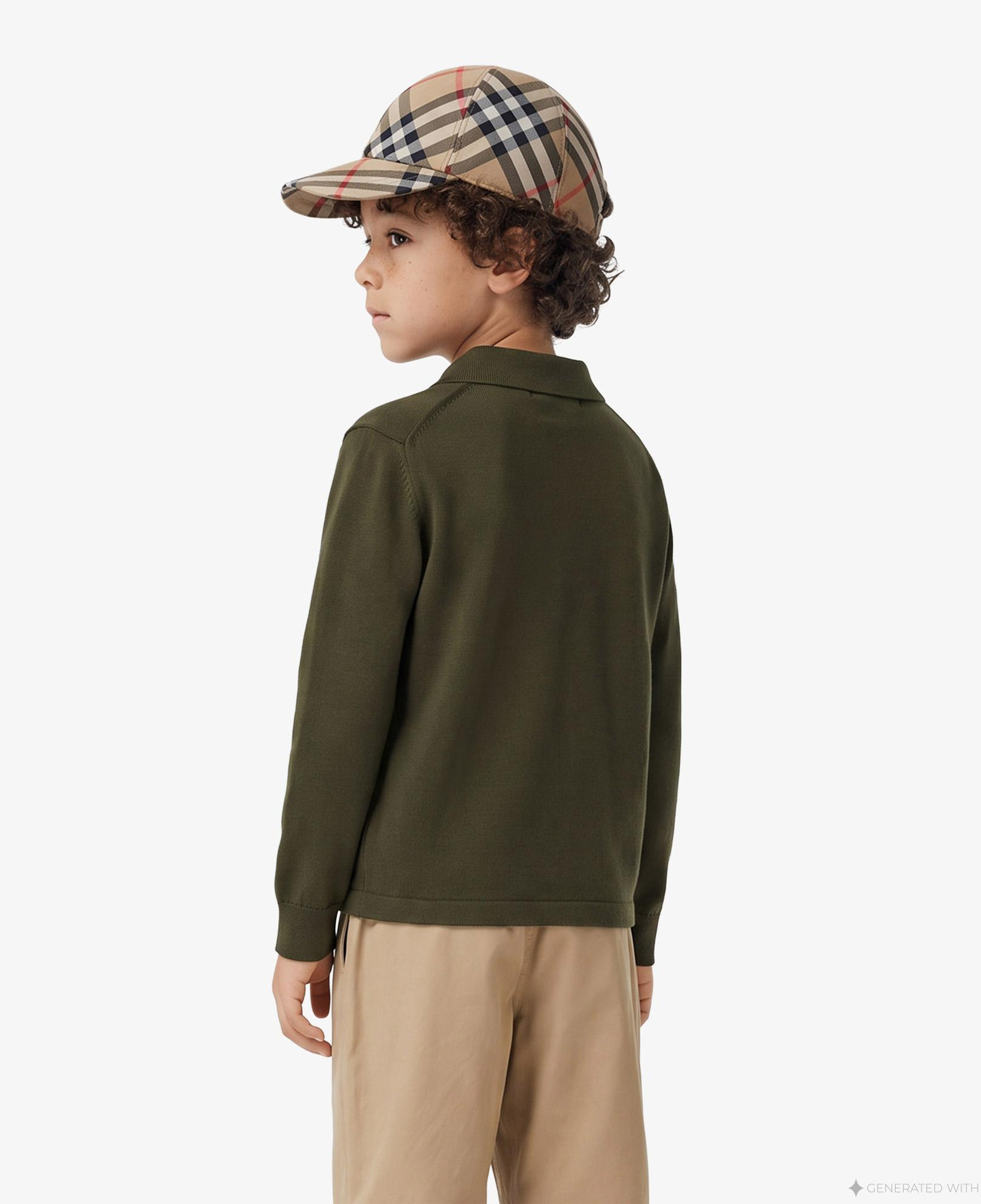 Burberry Tane Polo Ekd Çocuk Yeşil Triko