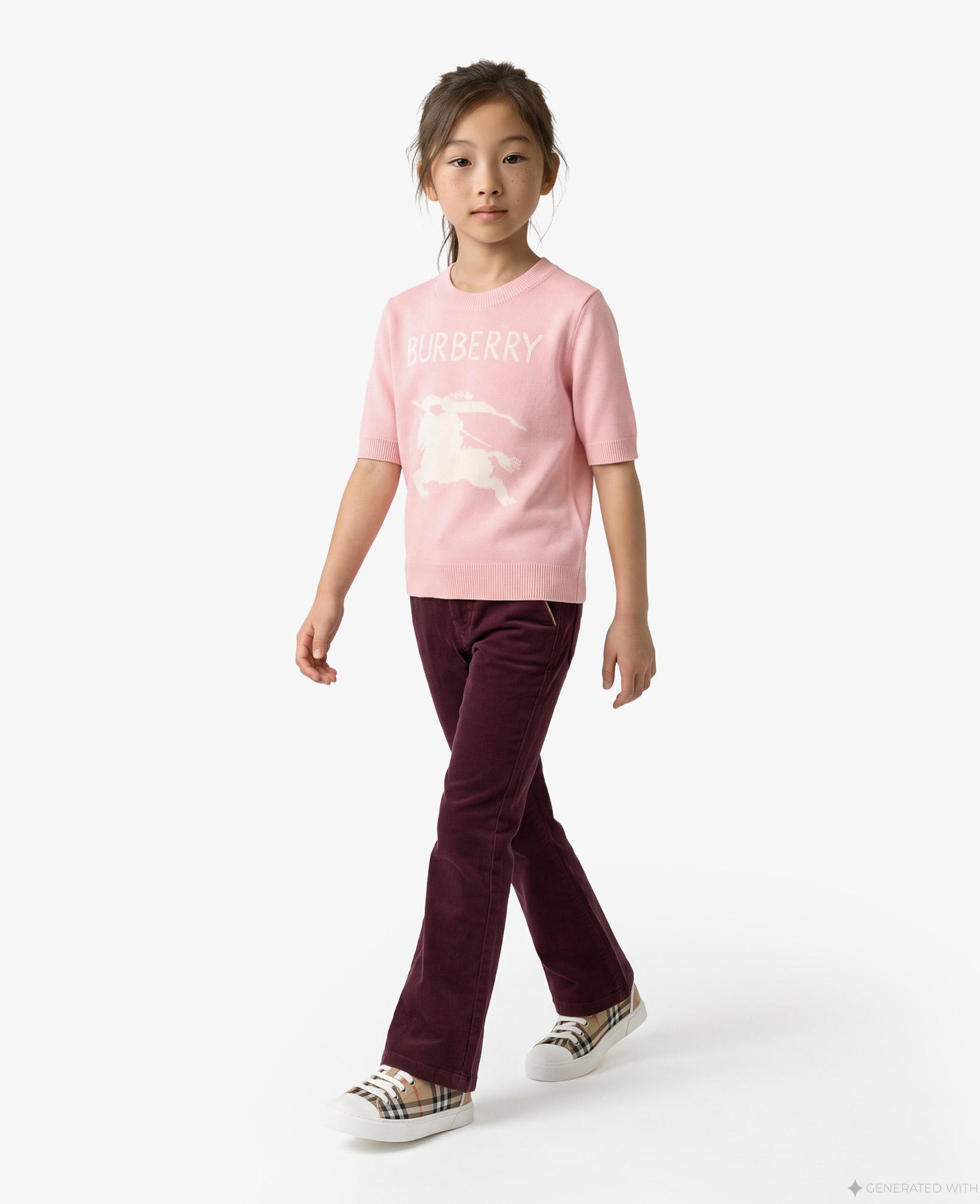 Burberry Thea Çocuk Pembe Triko