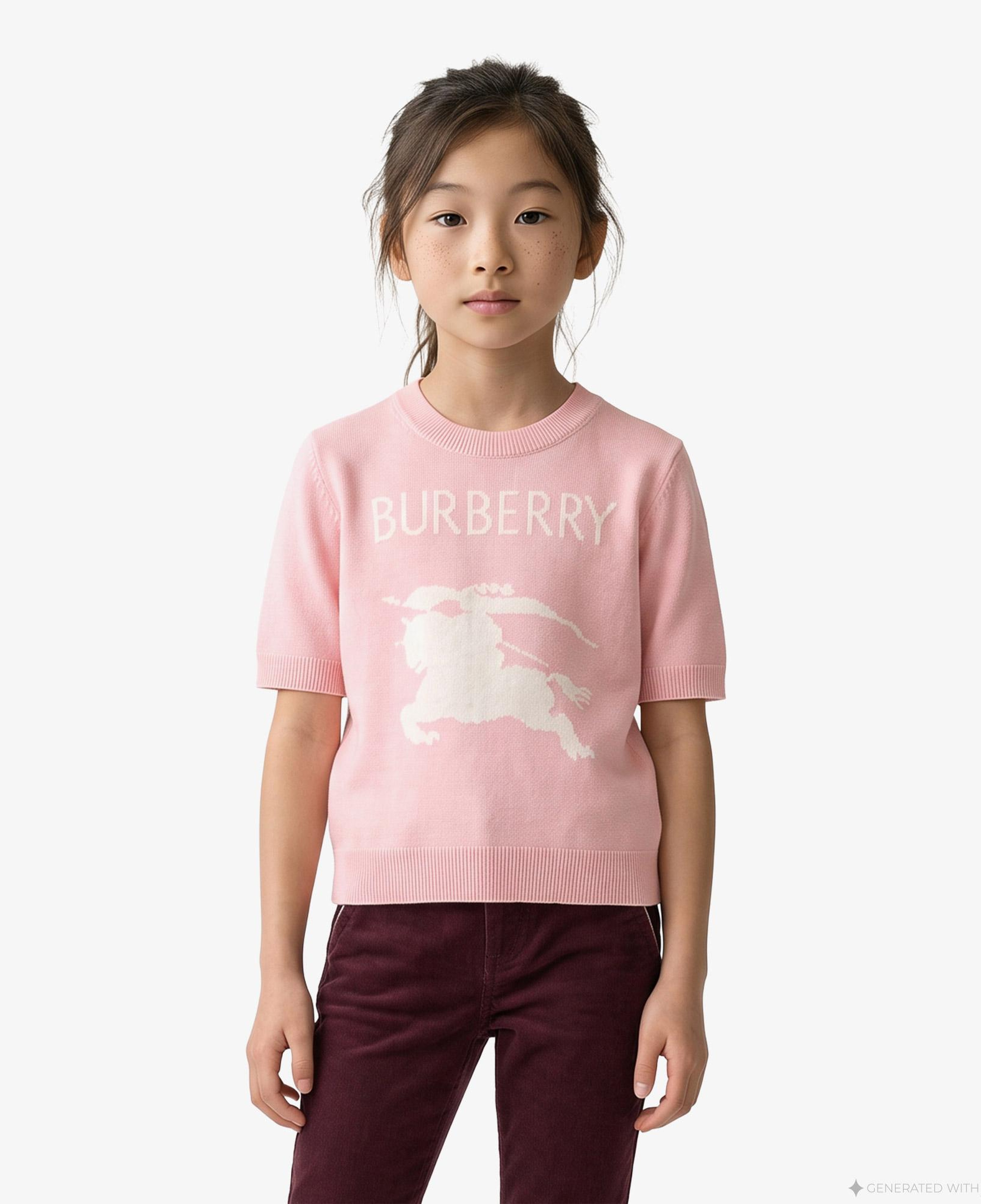 Burberry Thea Çocuk Pembe Triko
