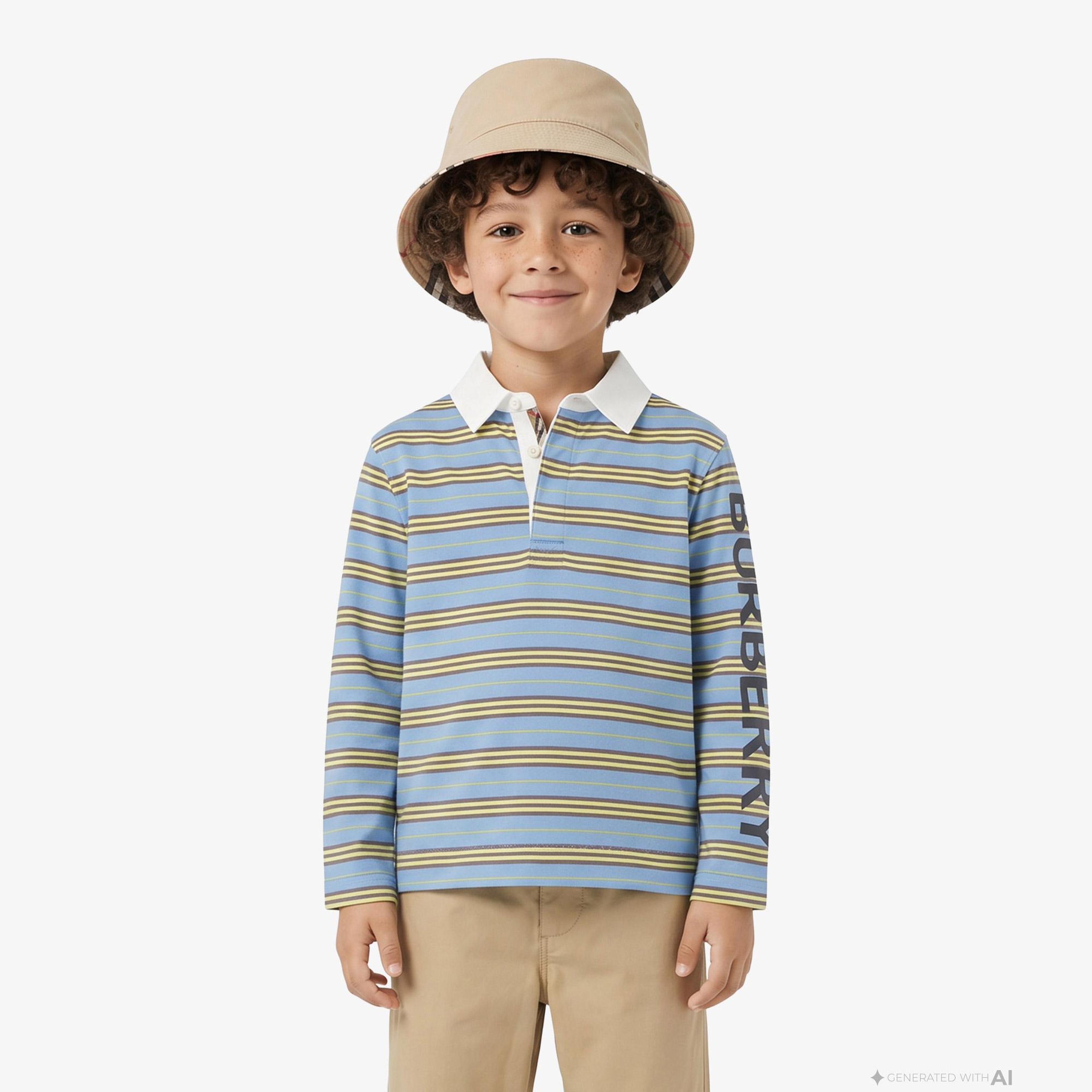 Burberry Burnell Polo Çocuk Mavi Polo