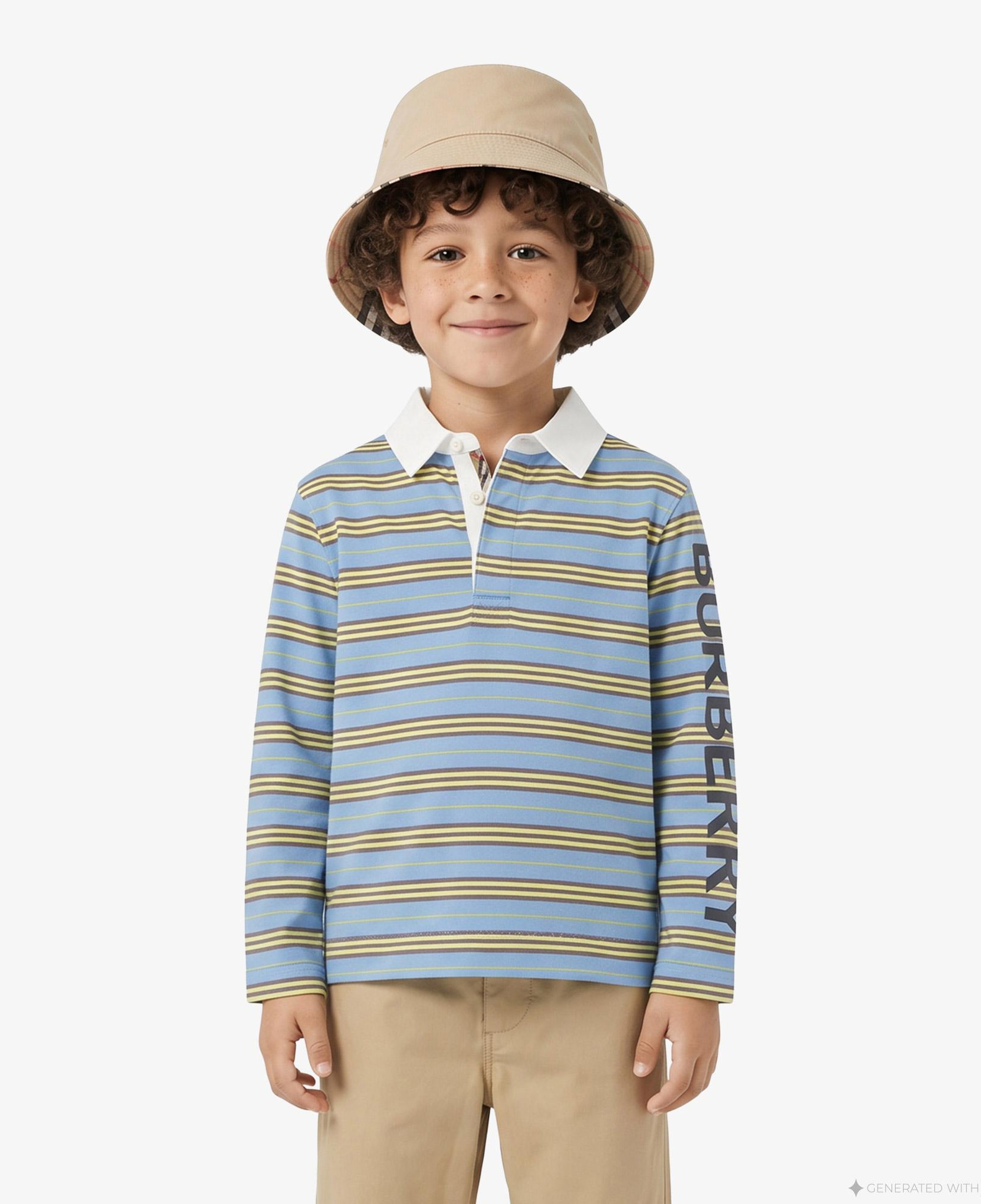 Burberry Burnell Polo Çocuk Mavi Polo