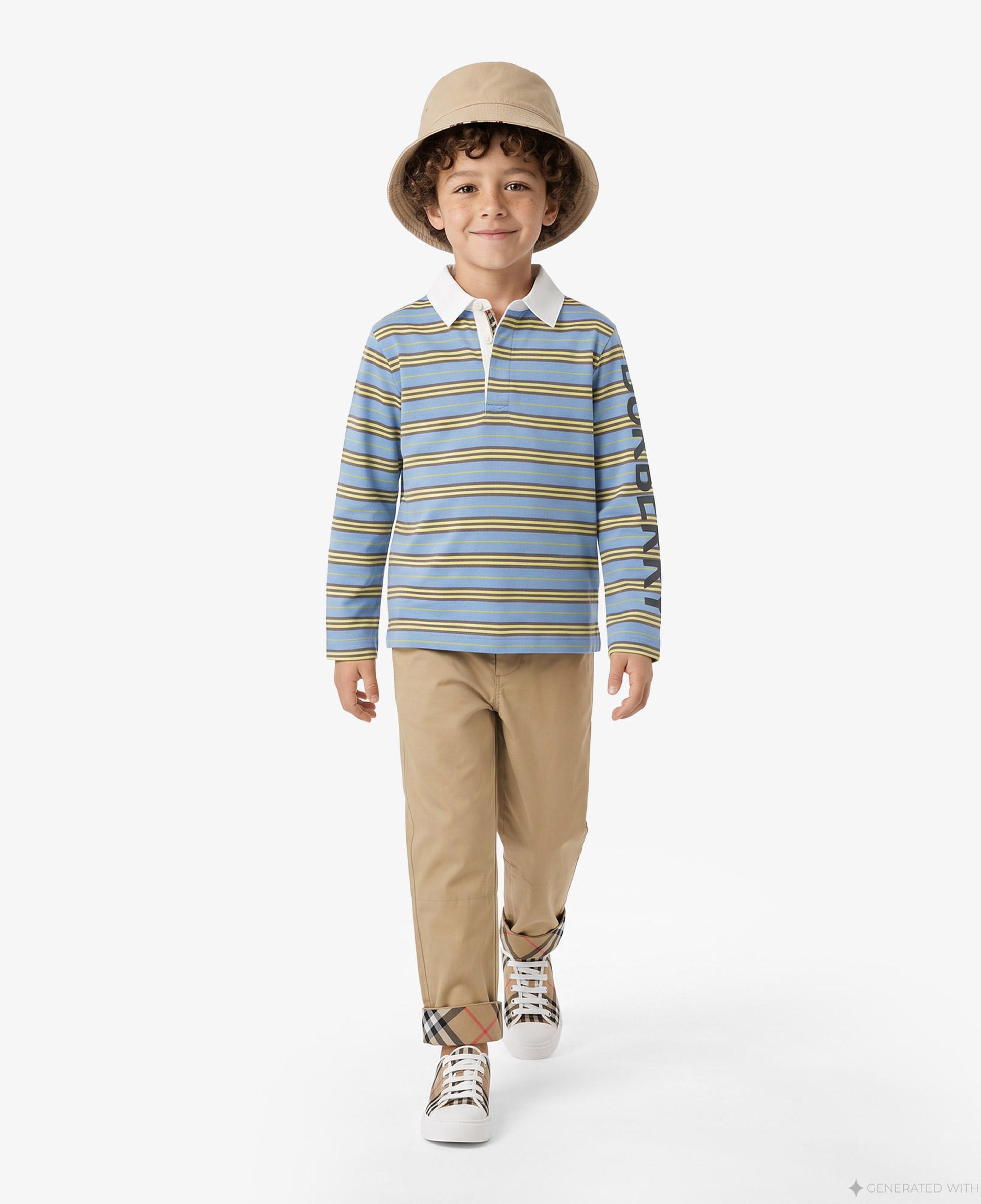 Burberry Burnell Polo Çocuk Mavi Polo