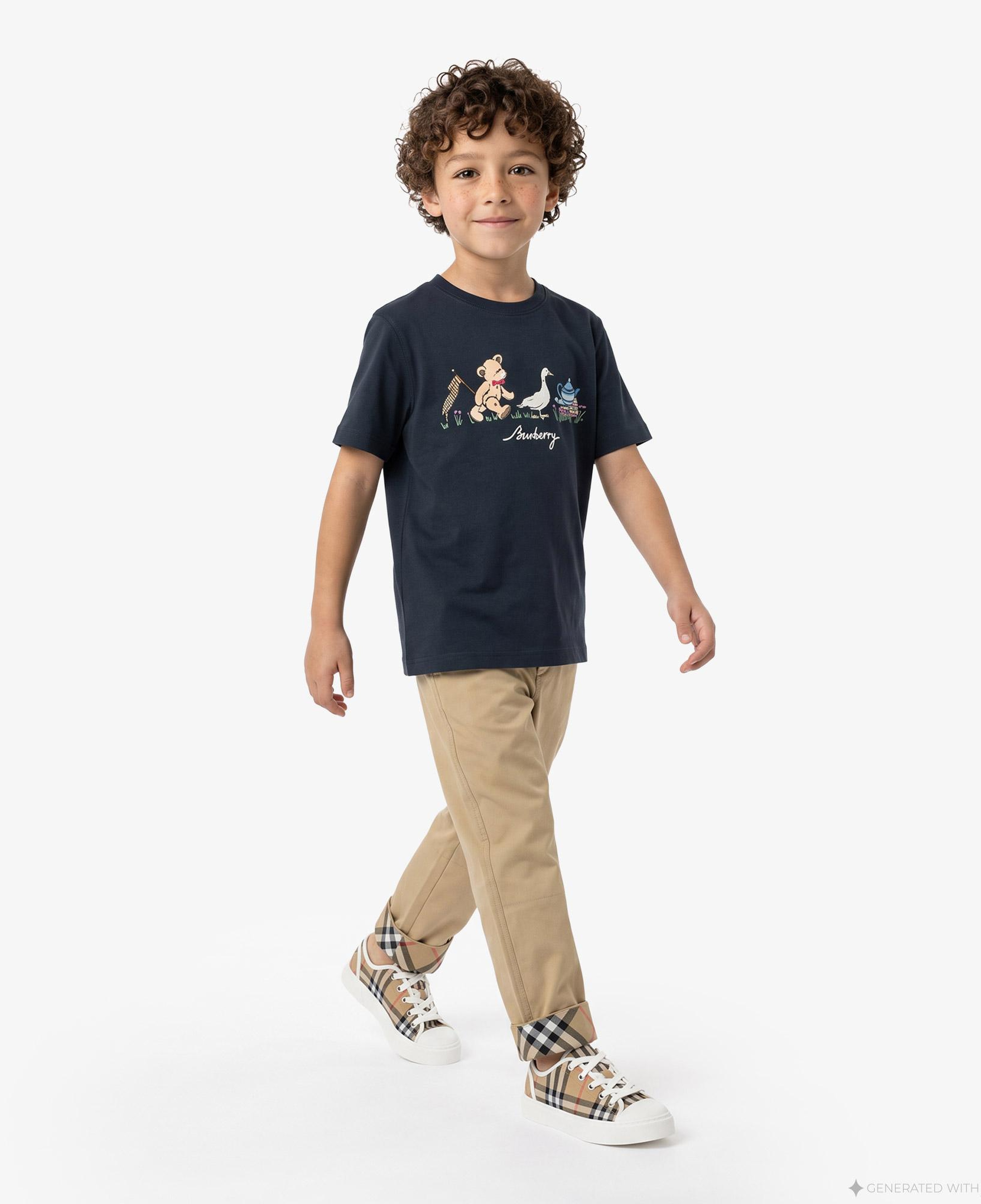 Burberry Cedar Tddy Party Çocuk Lacivert T-Shirt