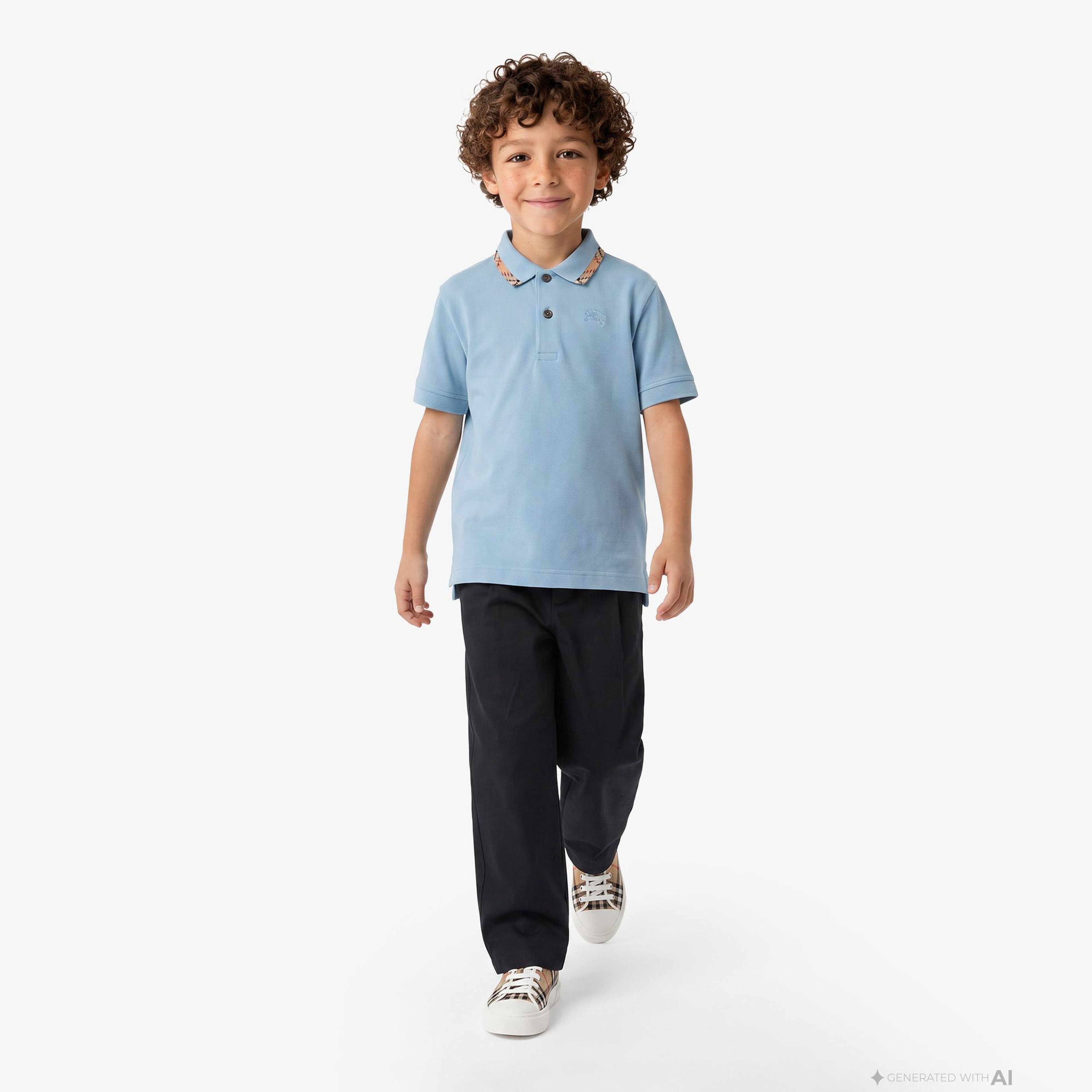 Burberry Johane Çocuk Mavi Polo