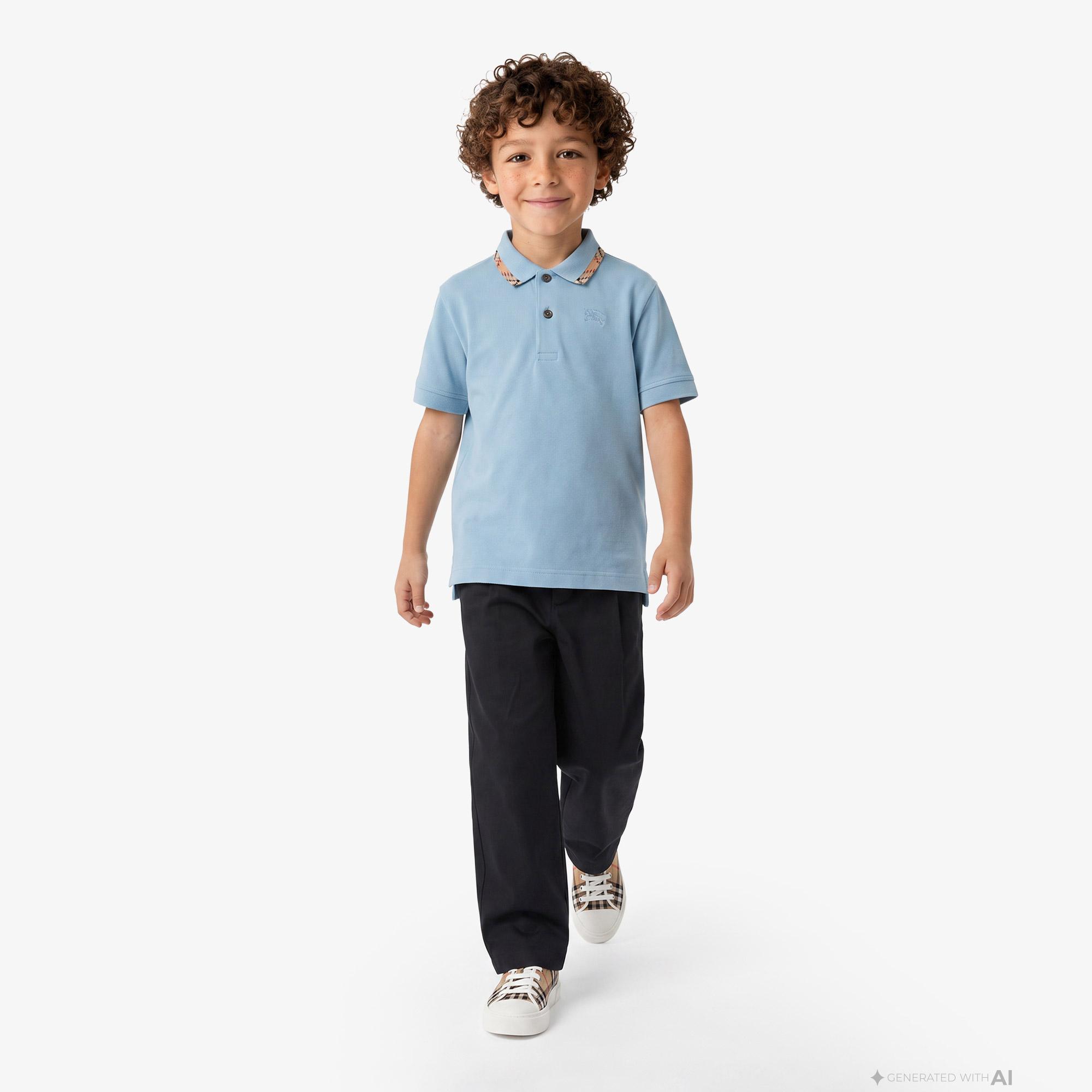 Burberry Johane Çocuk Mavi Polo