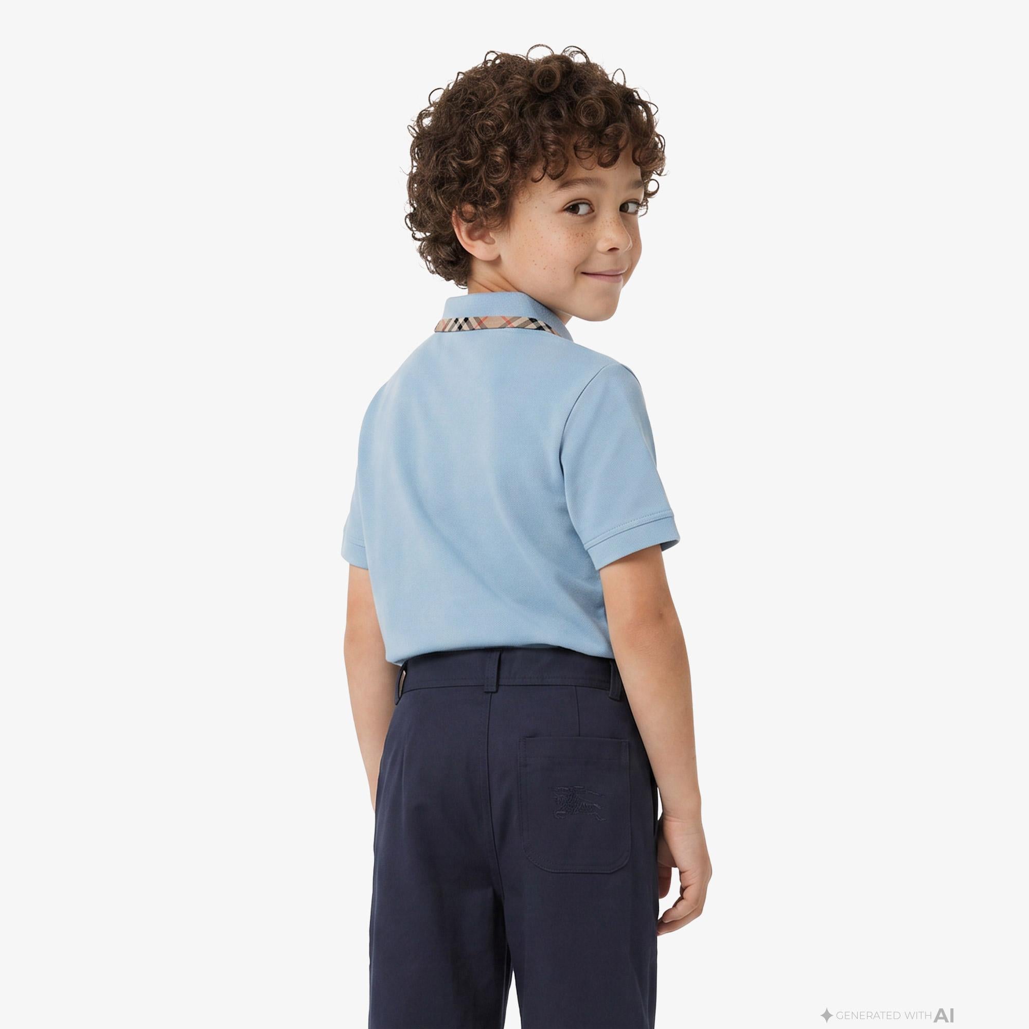Burberry Johane Çocuk Mavi Polo