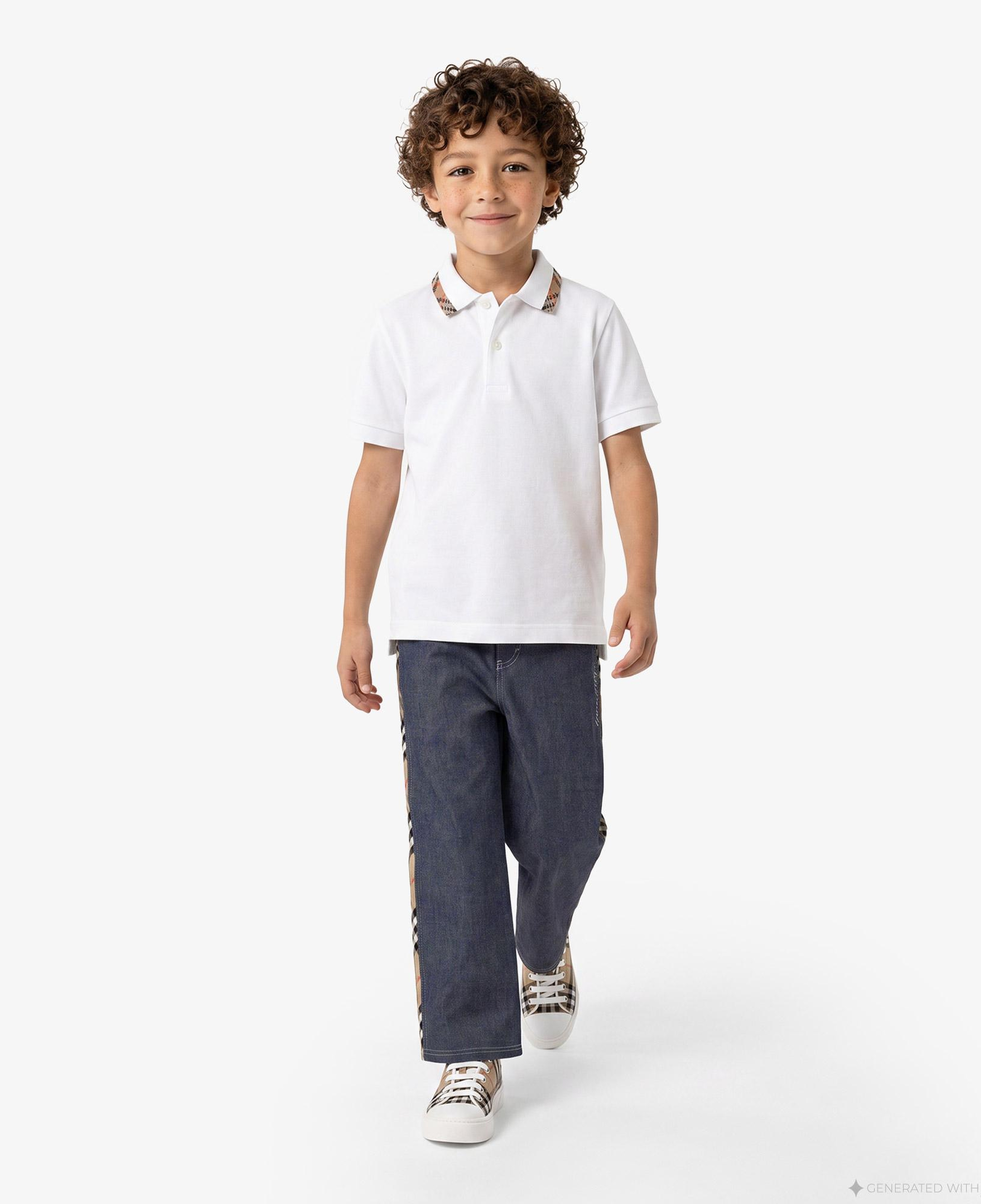 Burberry Johane Çocuk Beyaz Polo