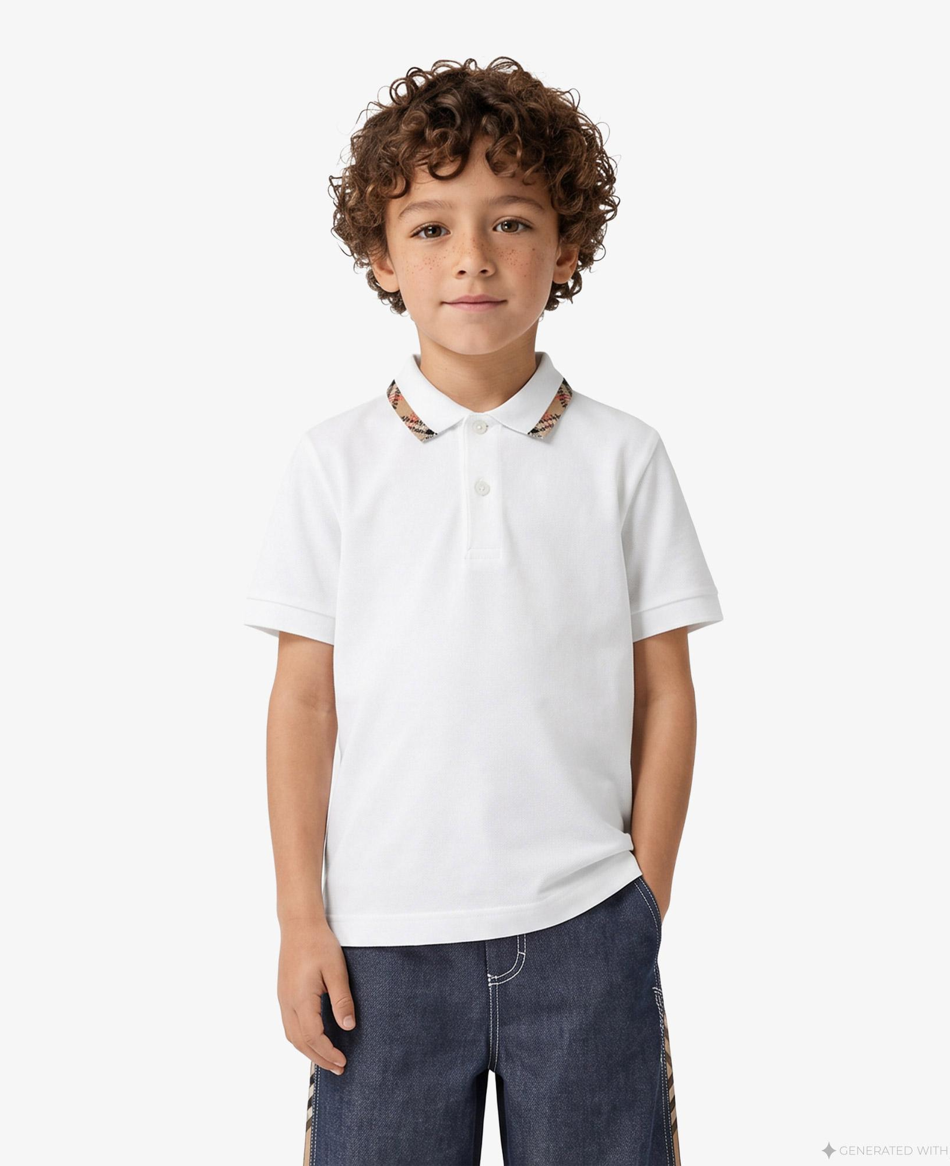 Burberry Johane Çocuk Beyaz Polo