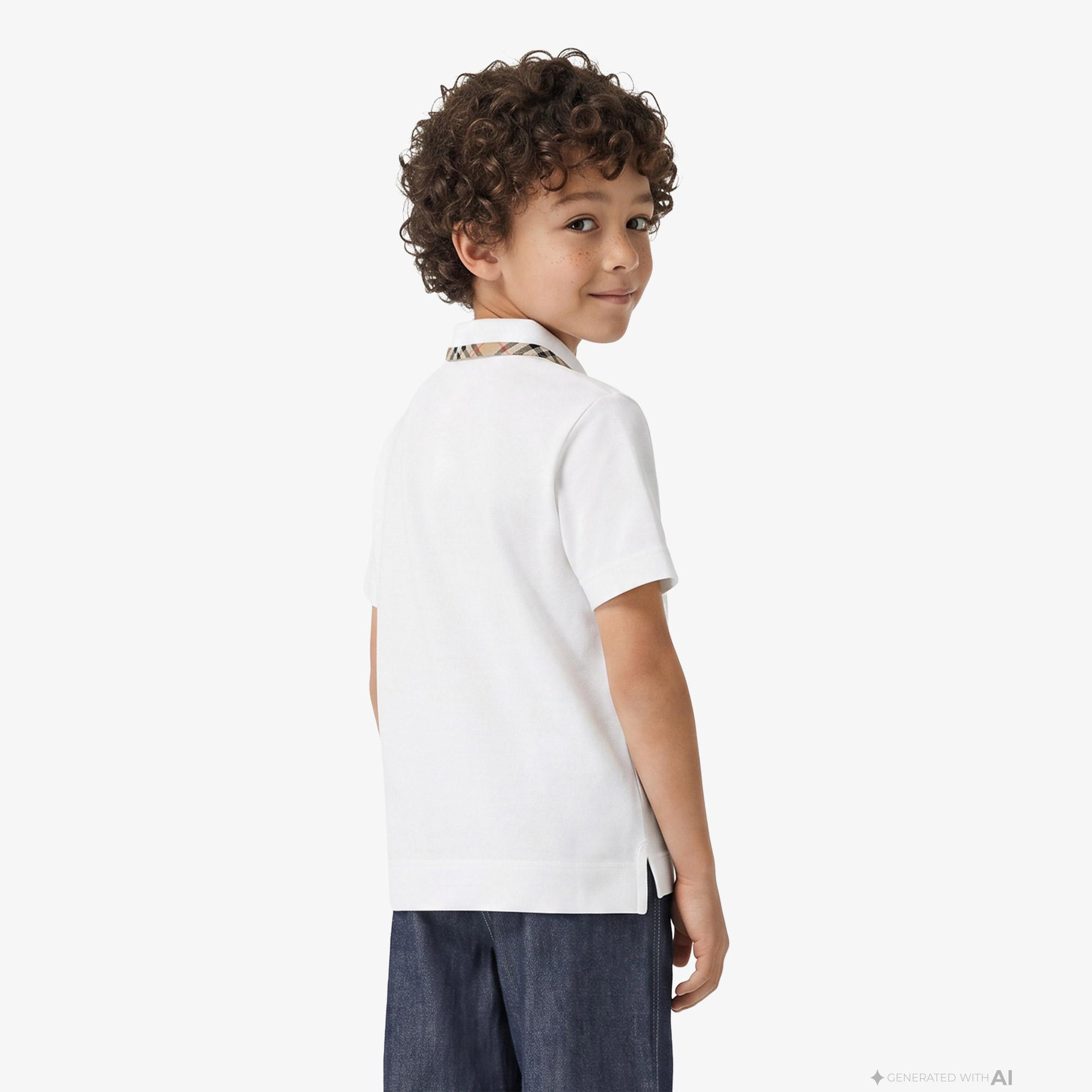Burberry Johane Çocuk Beyaz Polo