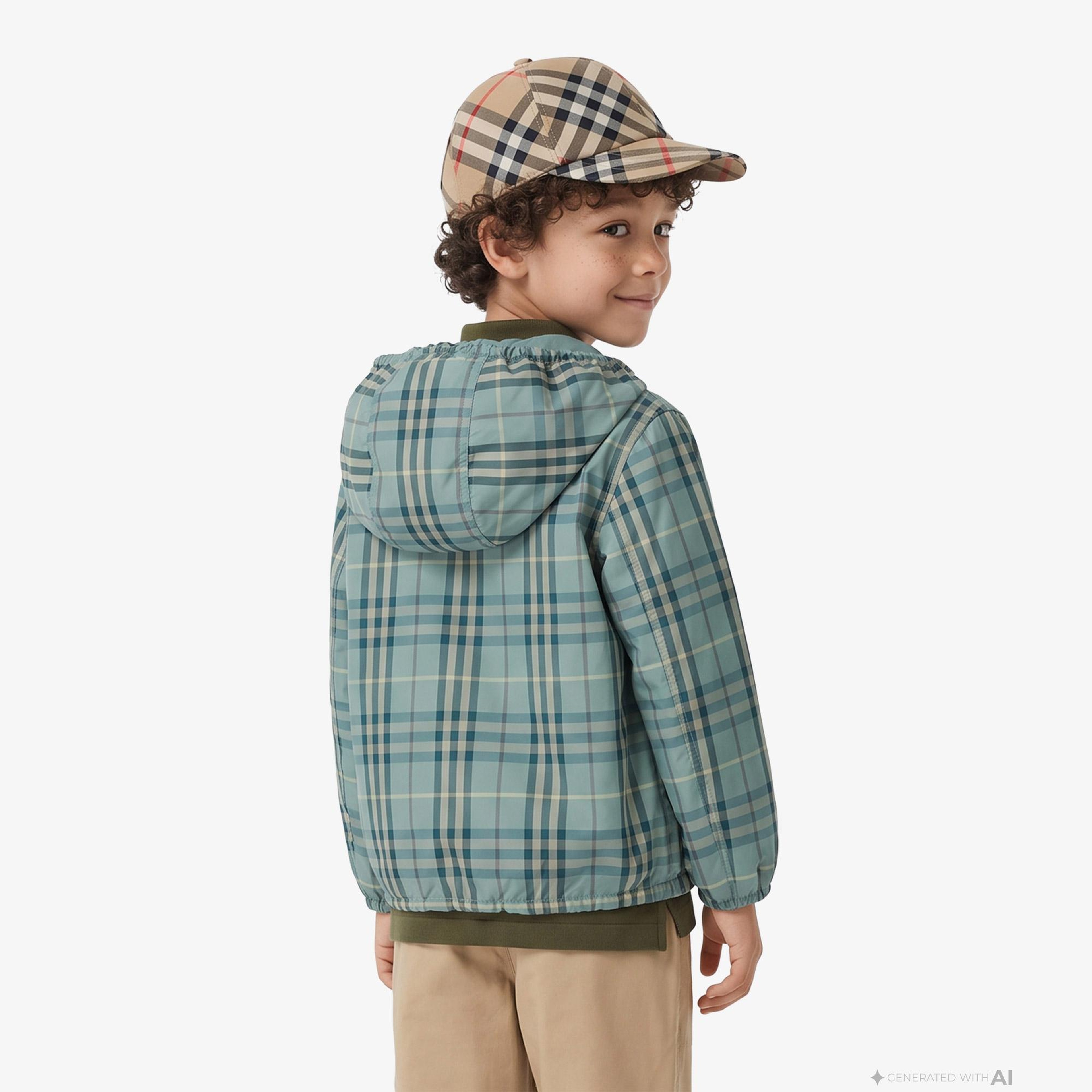 Burberry Reece Chck Çocuk Yeşil Mont
