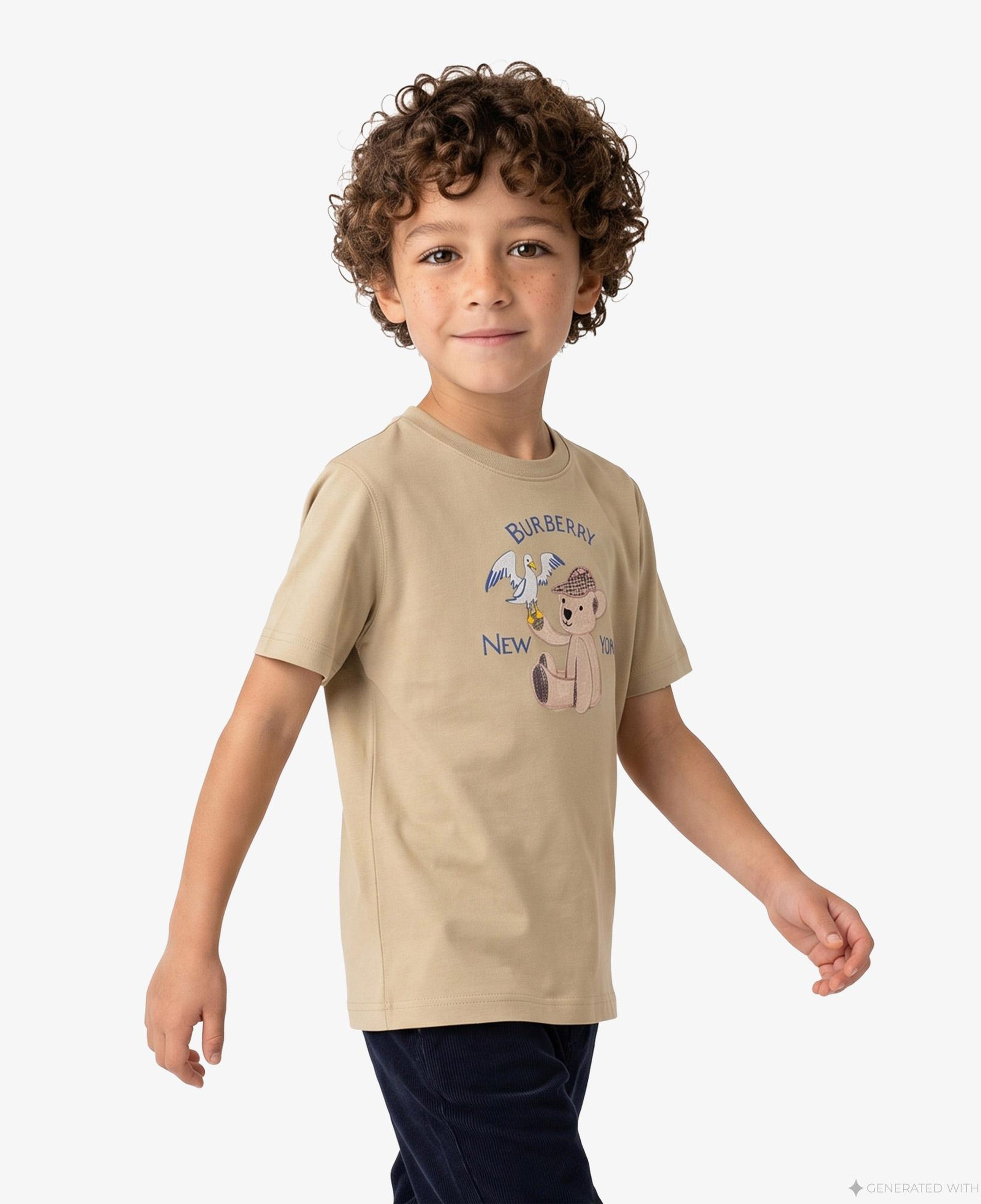 Burberry Cedar Newyork Çocuk Bej T-Shirt