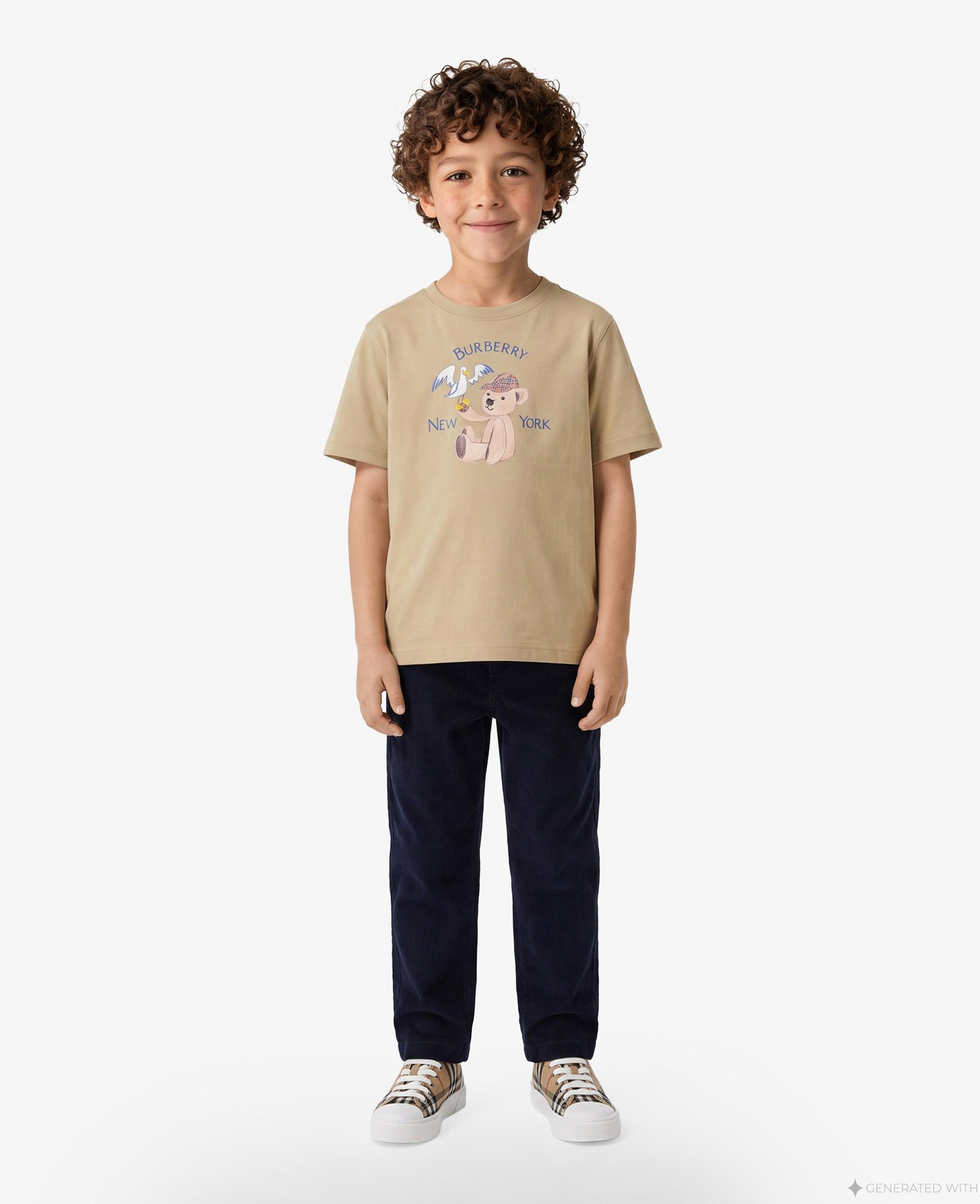 Burberry Cedar Newyork Çocuk Bej T-Shirt