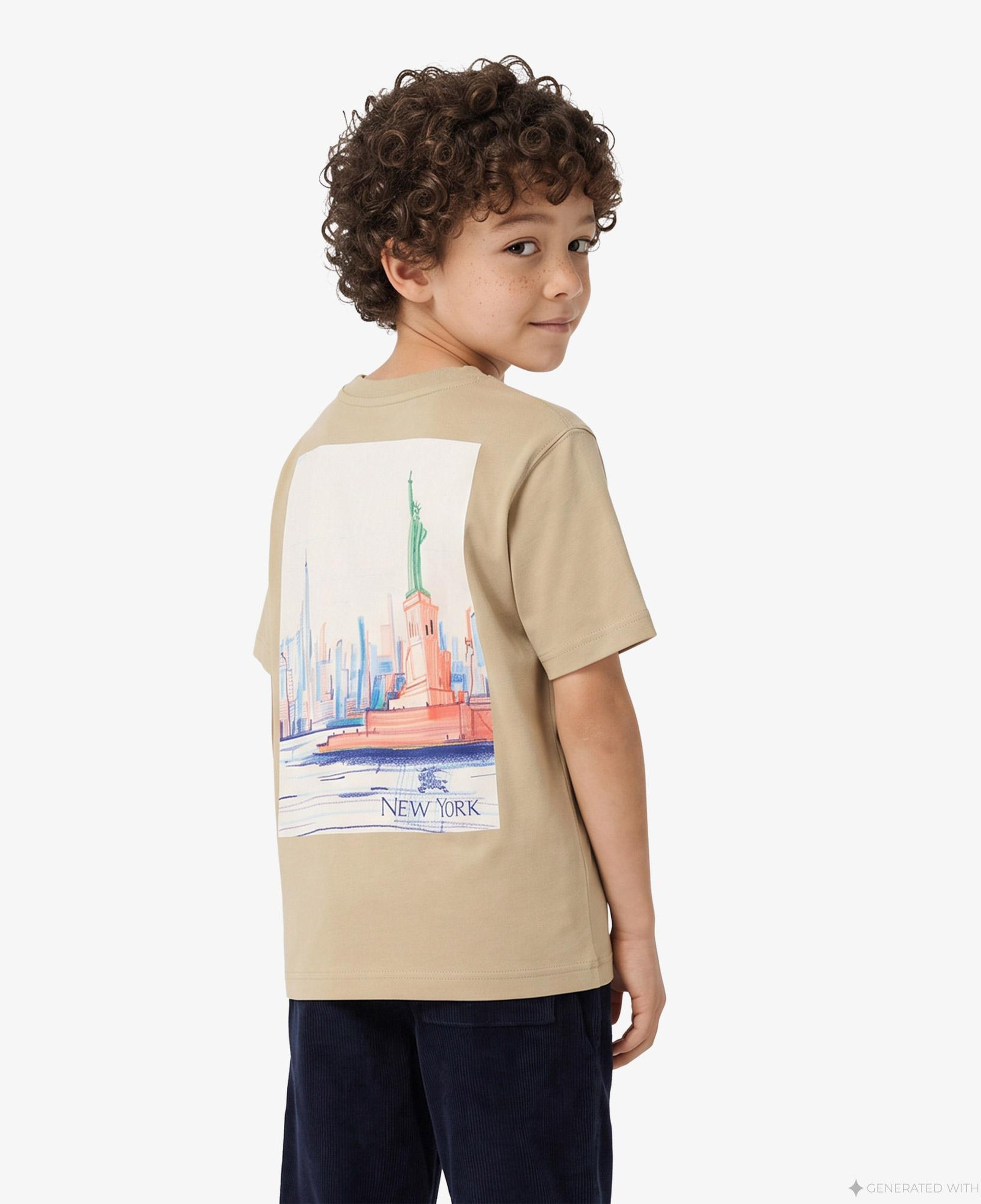Burberry Cedar Newyork Çocuk Bej T-Shirt