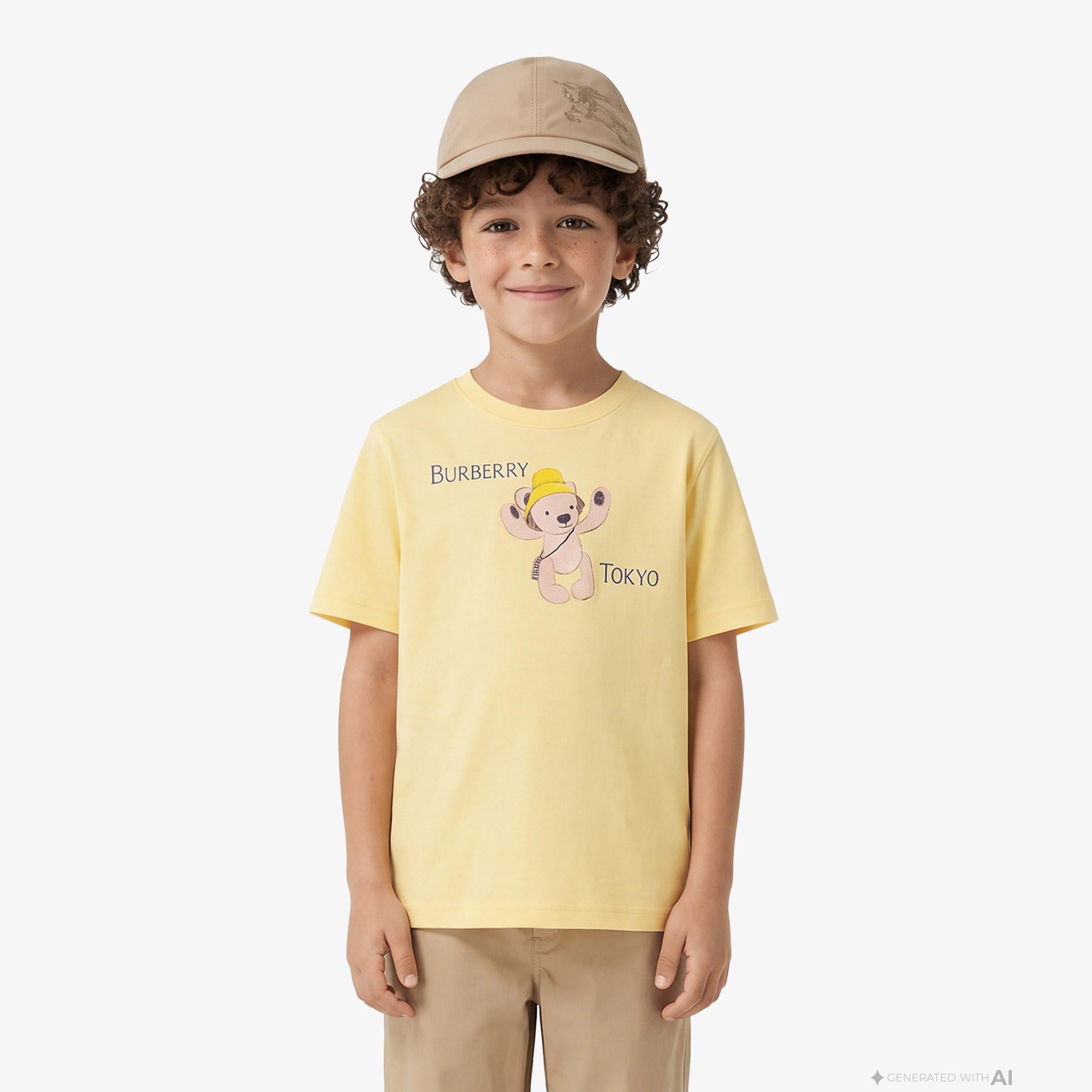 Burberry Cedar Tokyo Çocuk Sarı T-Shirt