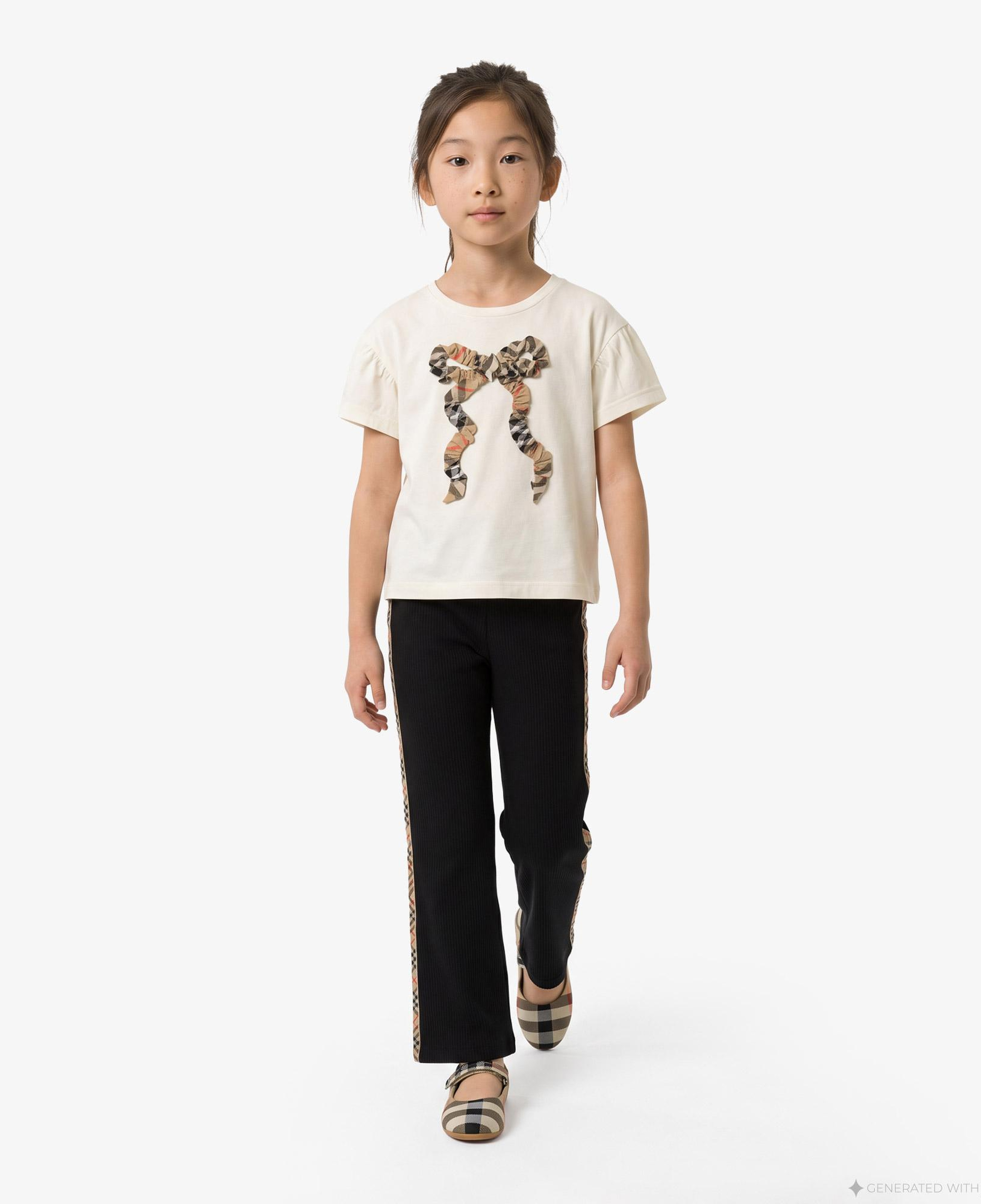 Burberry Roxy Bow Çocuk Beyaz T-Shirt