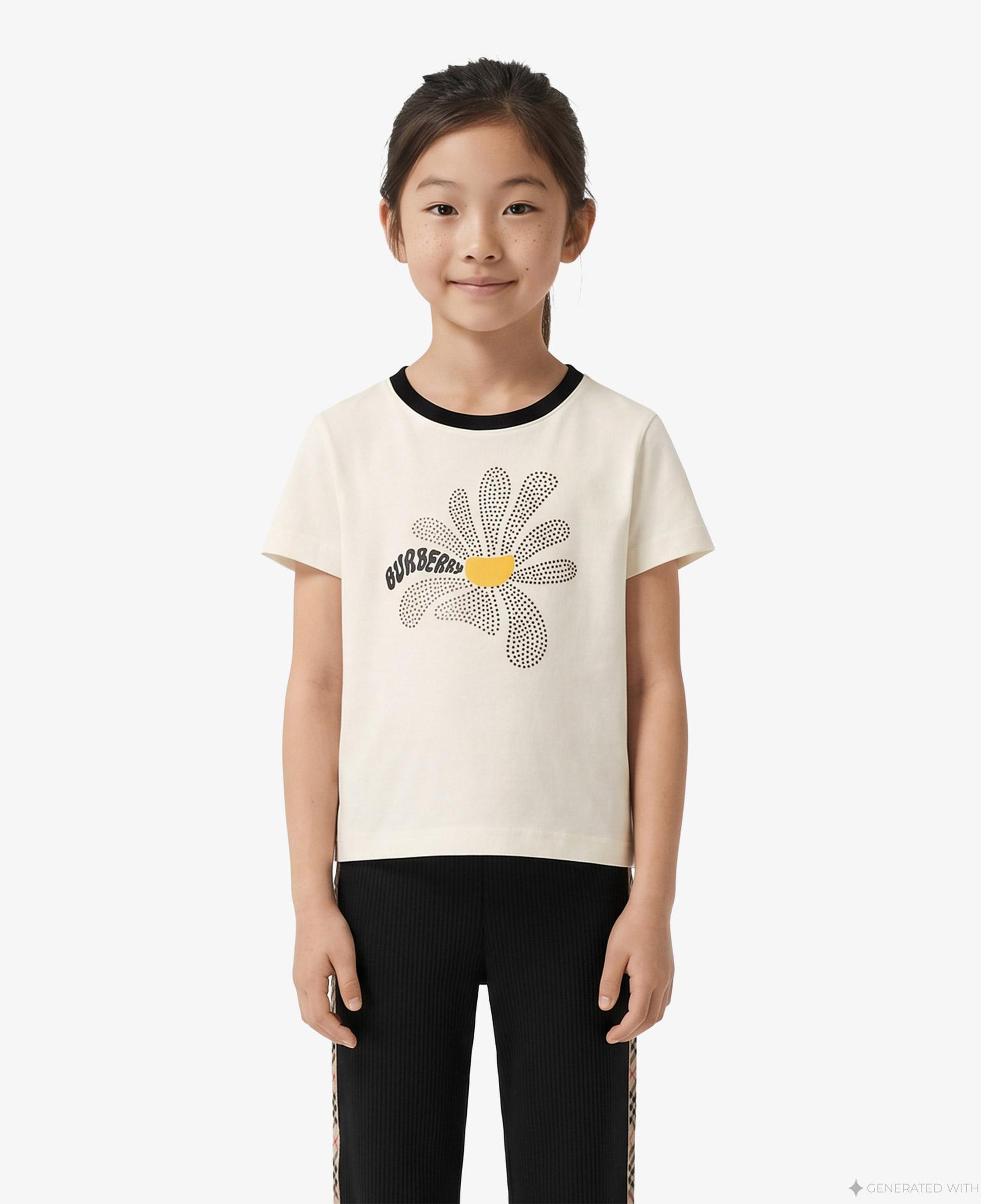 Burberry Pippy Çocuk Beyaz T-Shirt