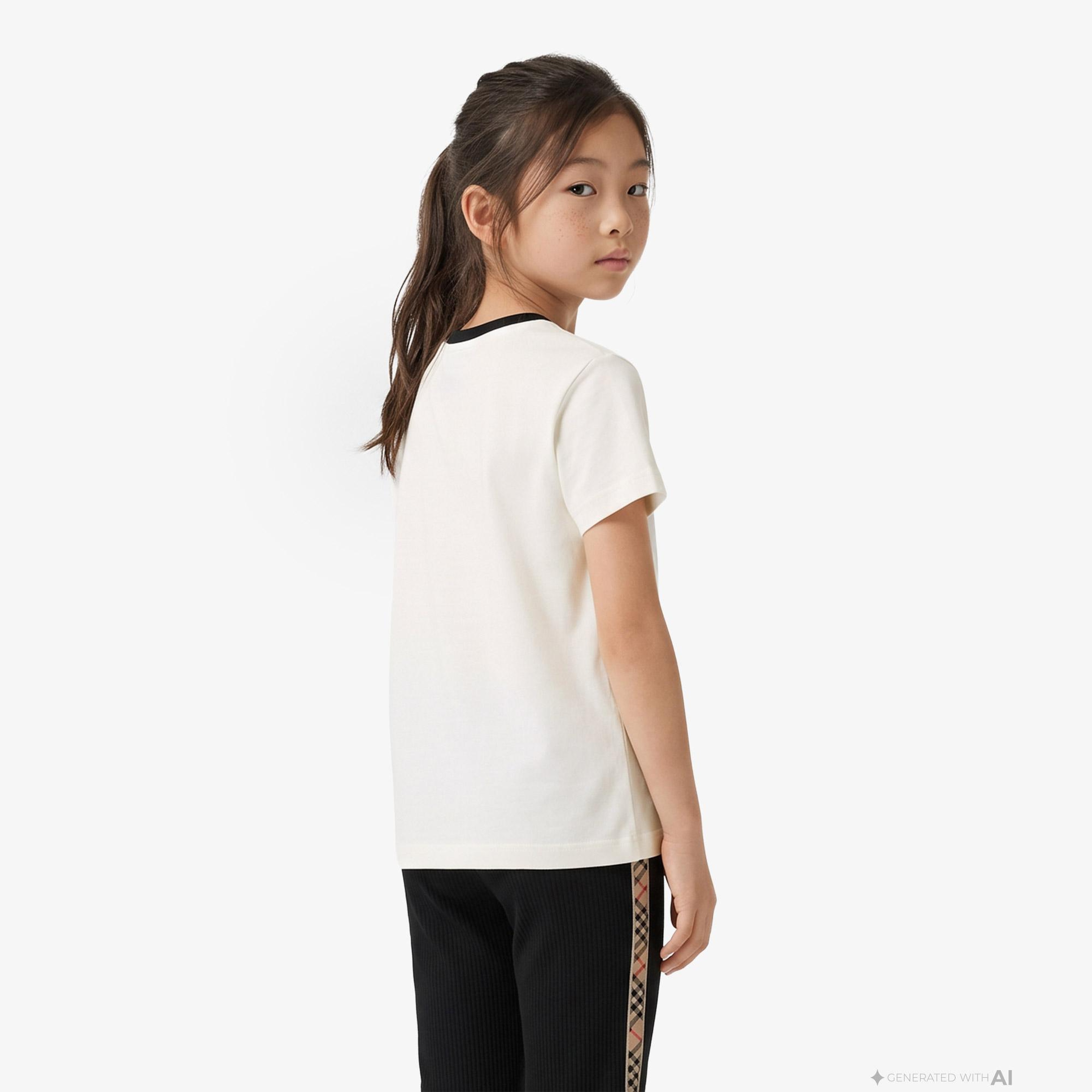 Burberry Pippy Çocuk Beyaz T-Shirt