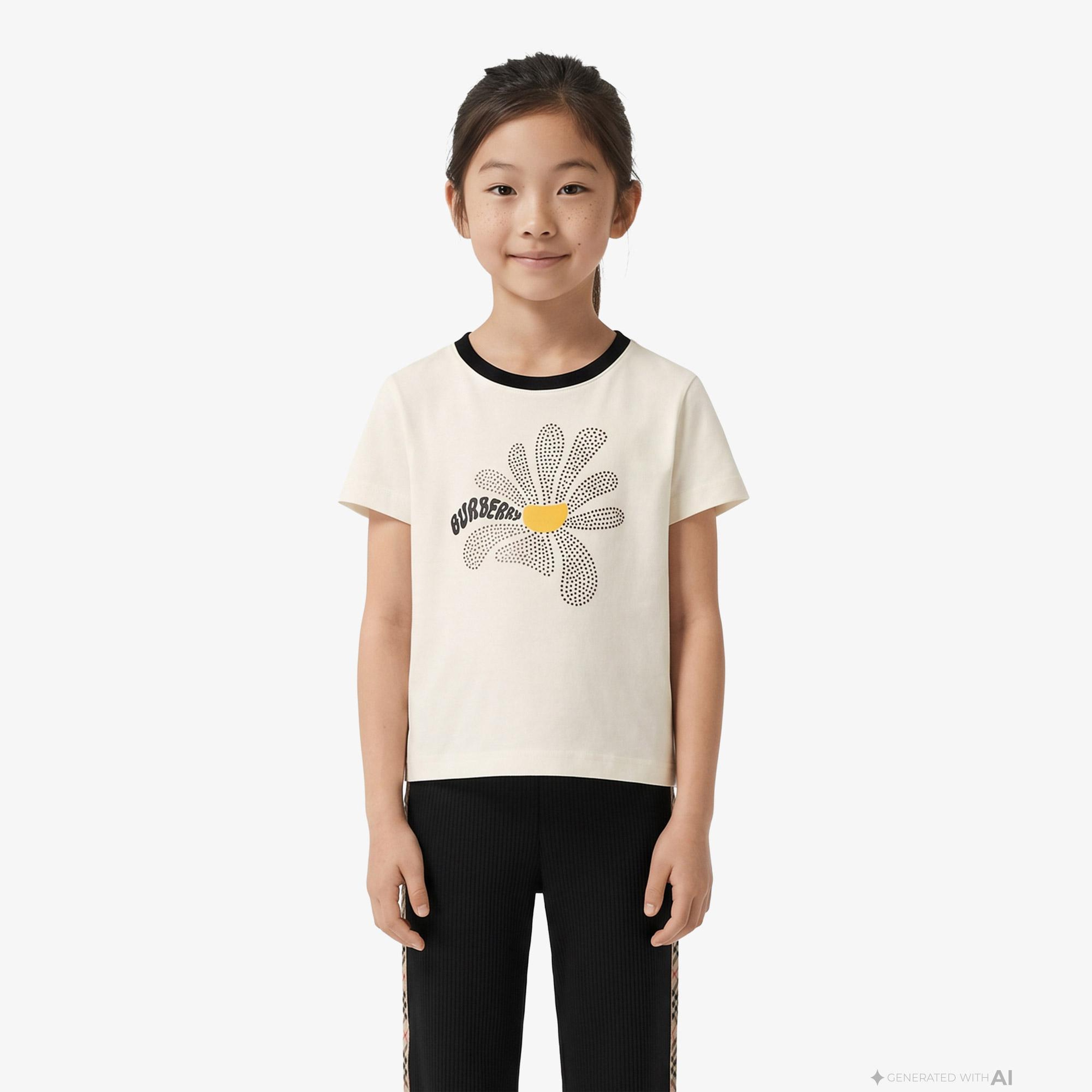 Burberry Pippy Çocuk Beyaz T-Shirt