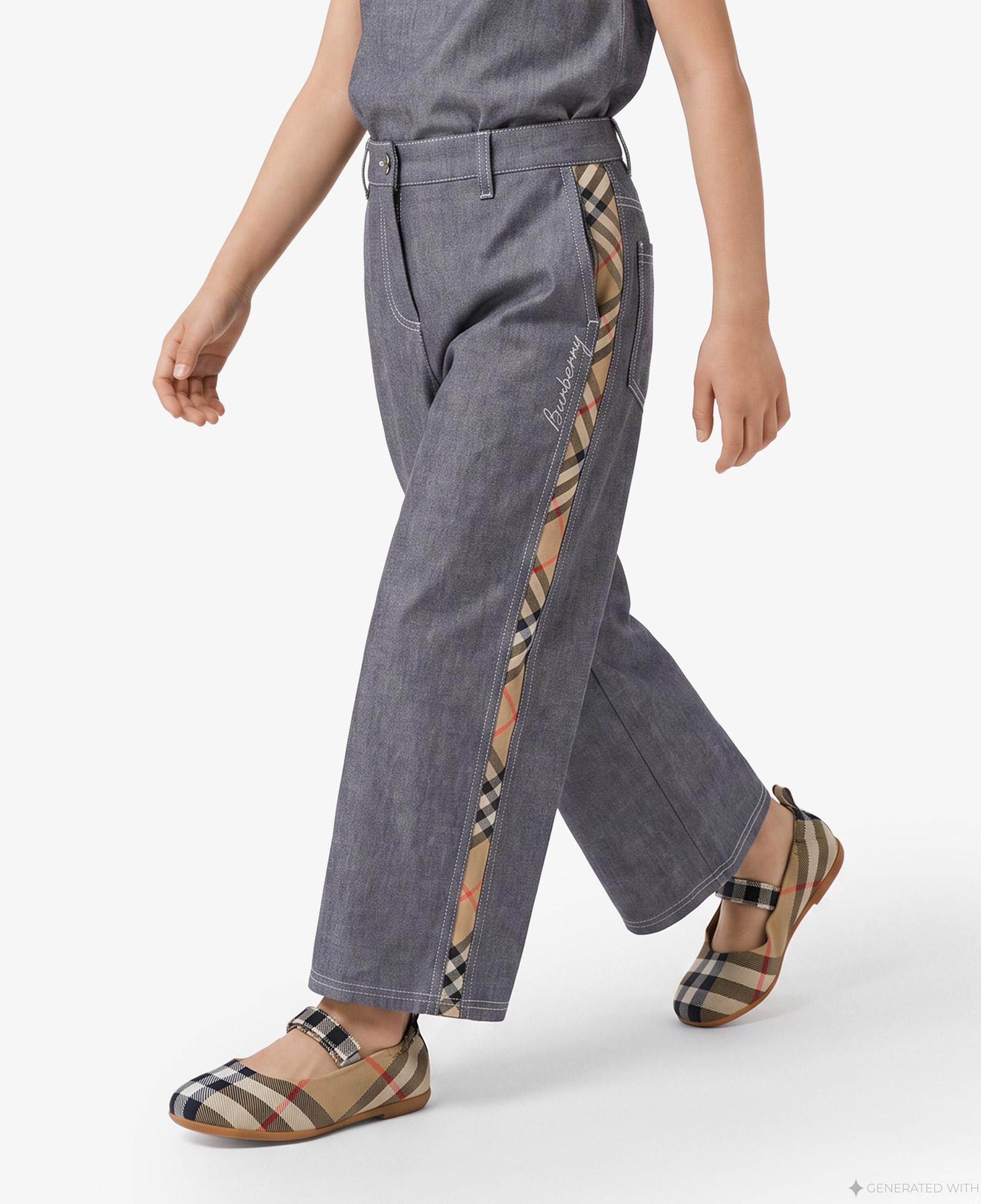 Burberry Celie Çocuk Mavi Pantolon
